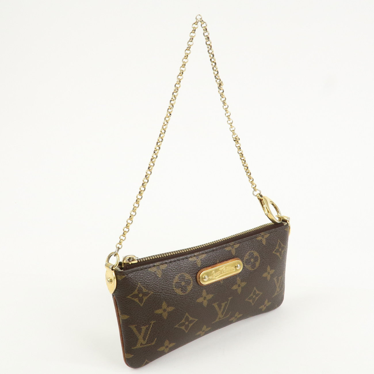 Louis Vuitton Monogram Pochette Milla MM Chain Hand Bag M60094 Used