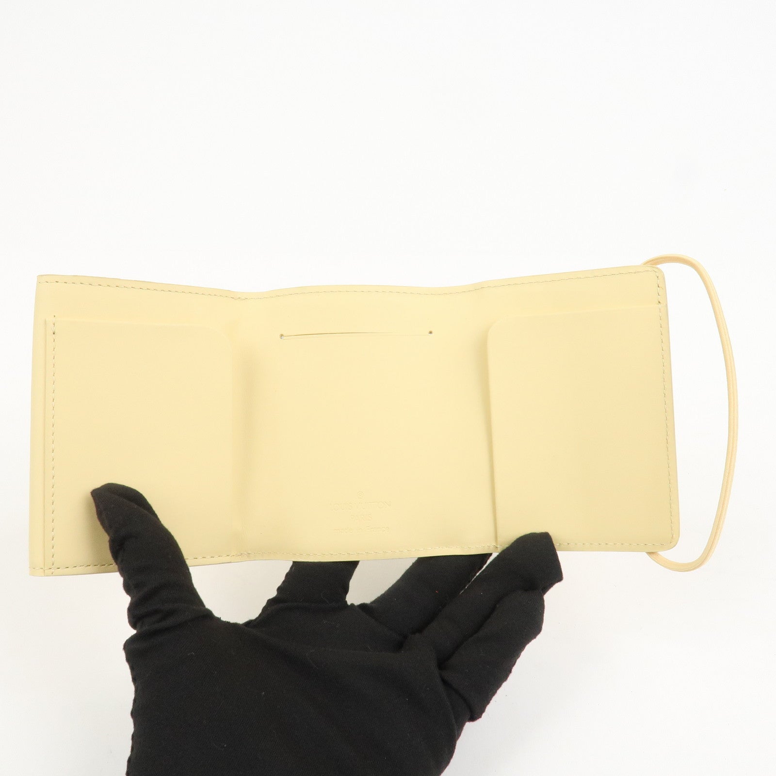 Louis Vuitton Epi Portefeuille Elastic Coin Purse Vanilla M6346A