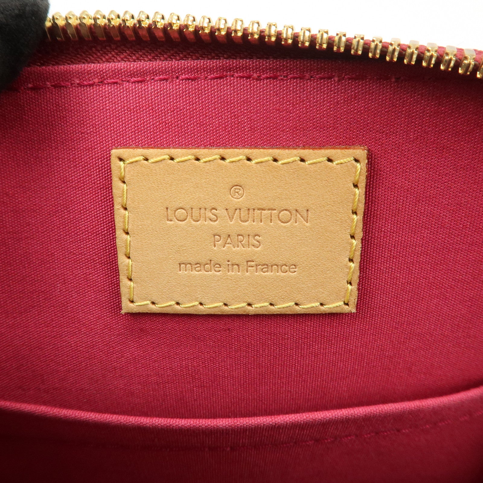 Louis Vuitton Monogram Vernis Leather Alma BB 2Way Bag Rouge M91698