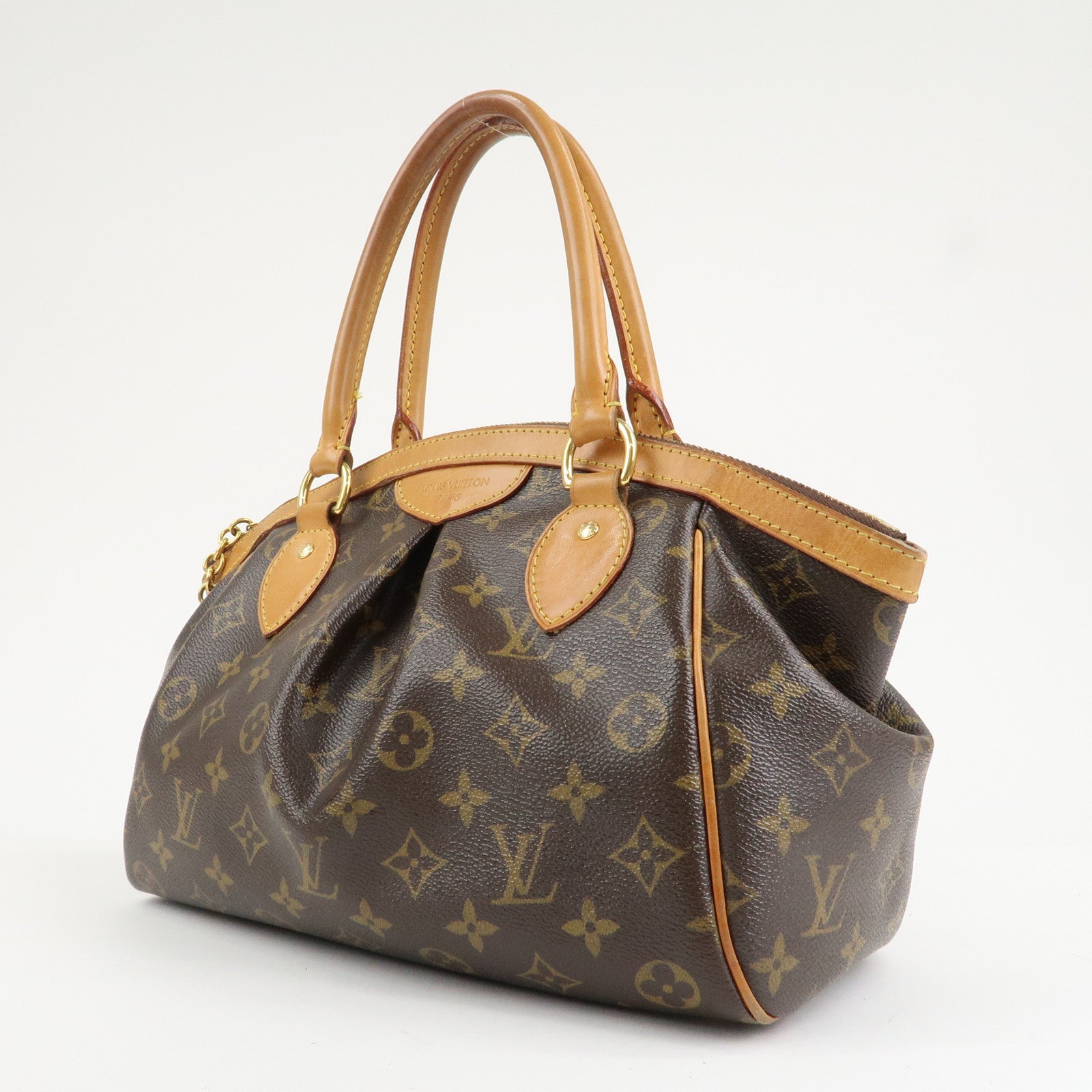Louis Vuitton Monogram Tivoli PM Hand Bag Shoulder Bag Brown M40143 Used