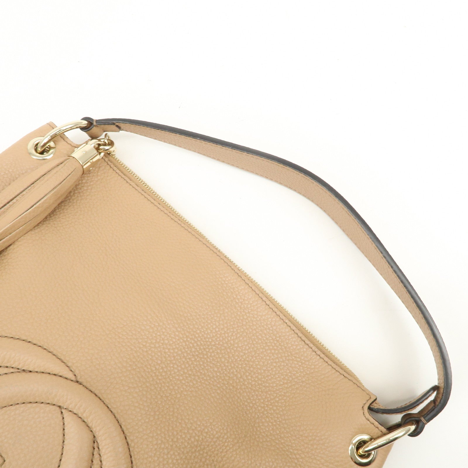 GUCCI SOHO Leather 2Way Bag Shoulder Bag Beige 408825