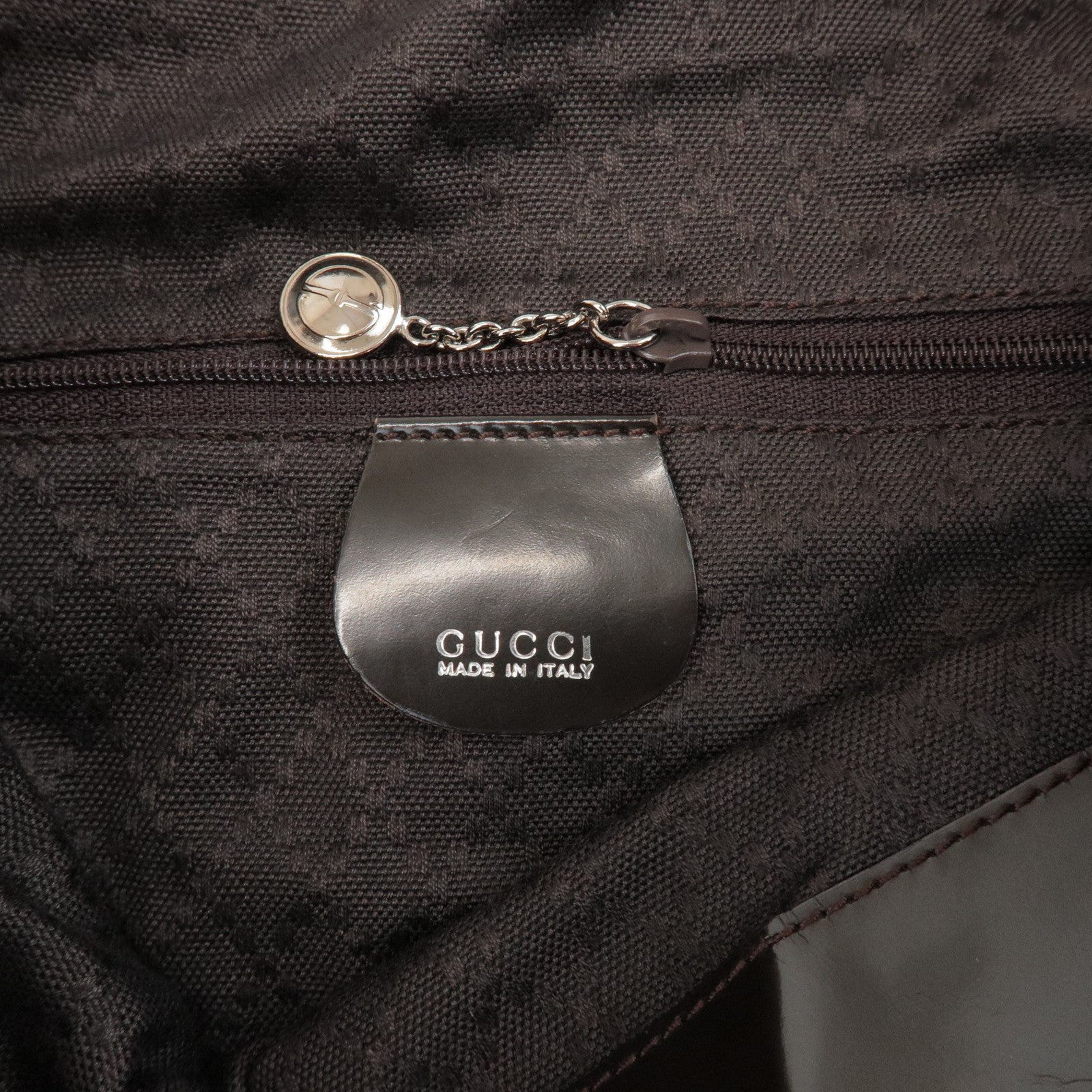 GUCCI Bamboo Nylon Canvas Leather 2Way Hand Shoulder Bag 001.2404