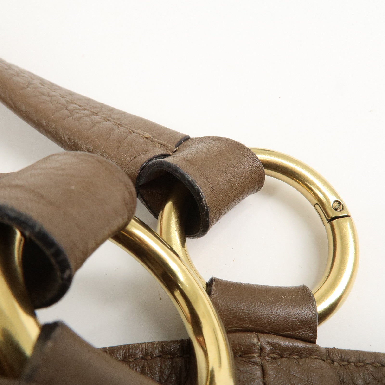 GUCCI Interlocking G Leather Tote Bag Shoulder Bag Brown 309531