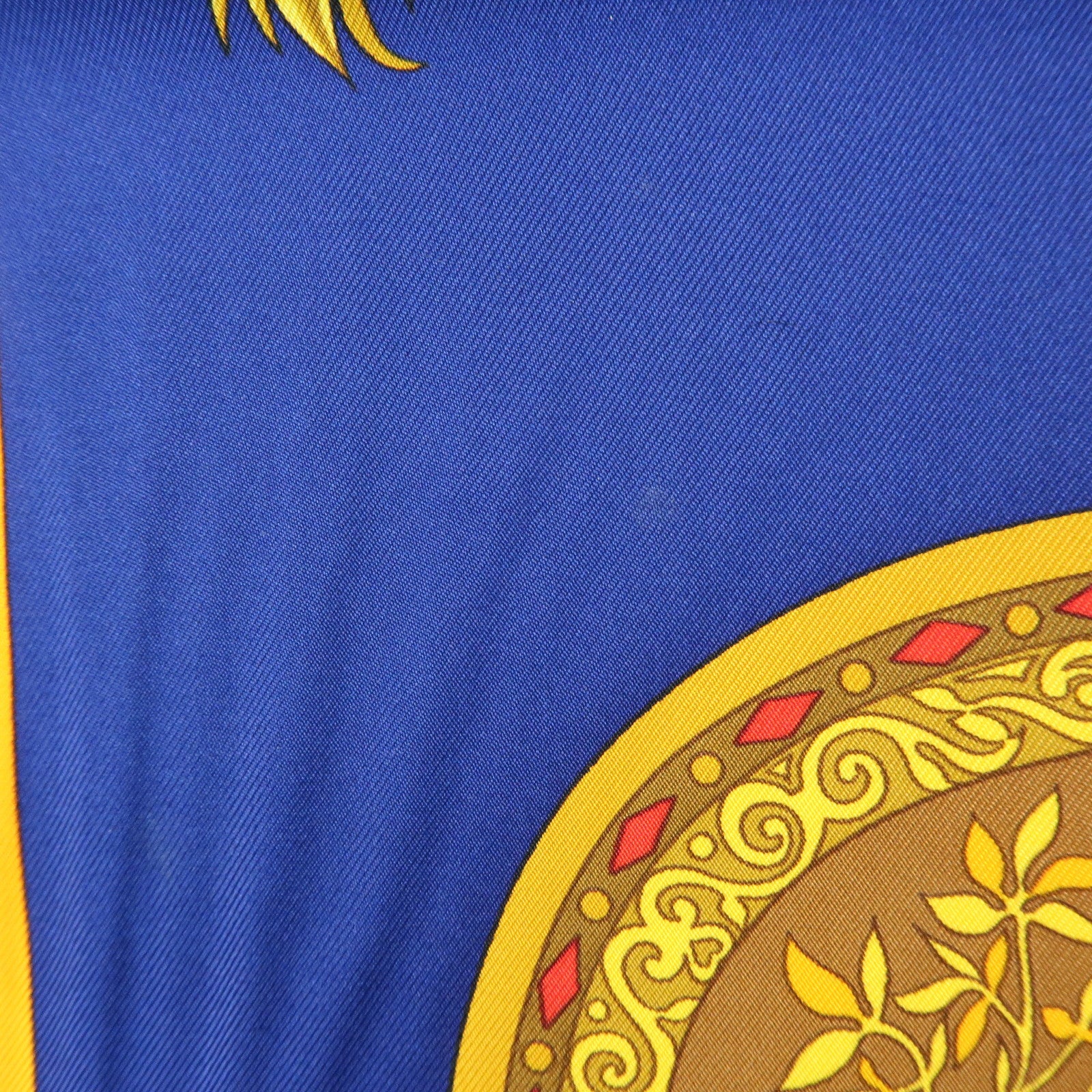 HERMES Carre 90 Silk 100% Scarf IN SALZBURG Blue Gold
