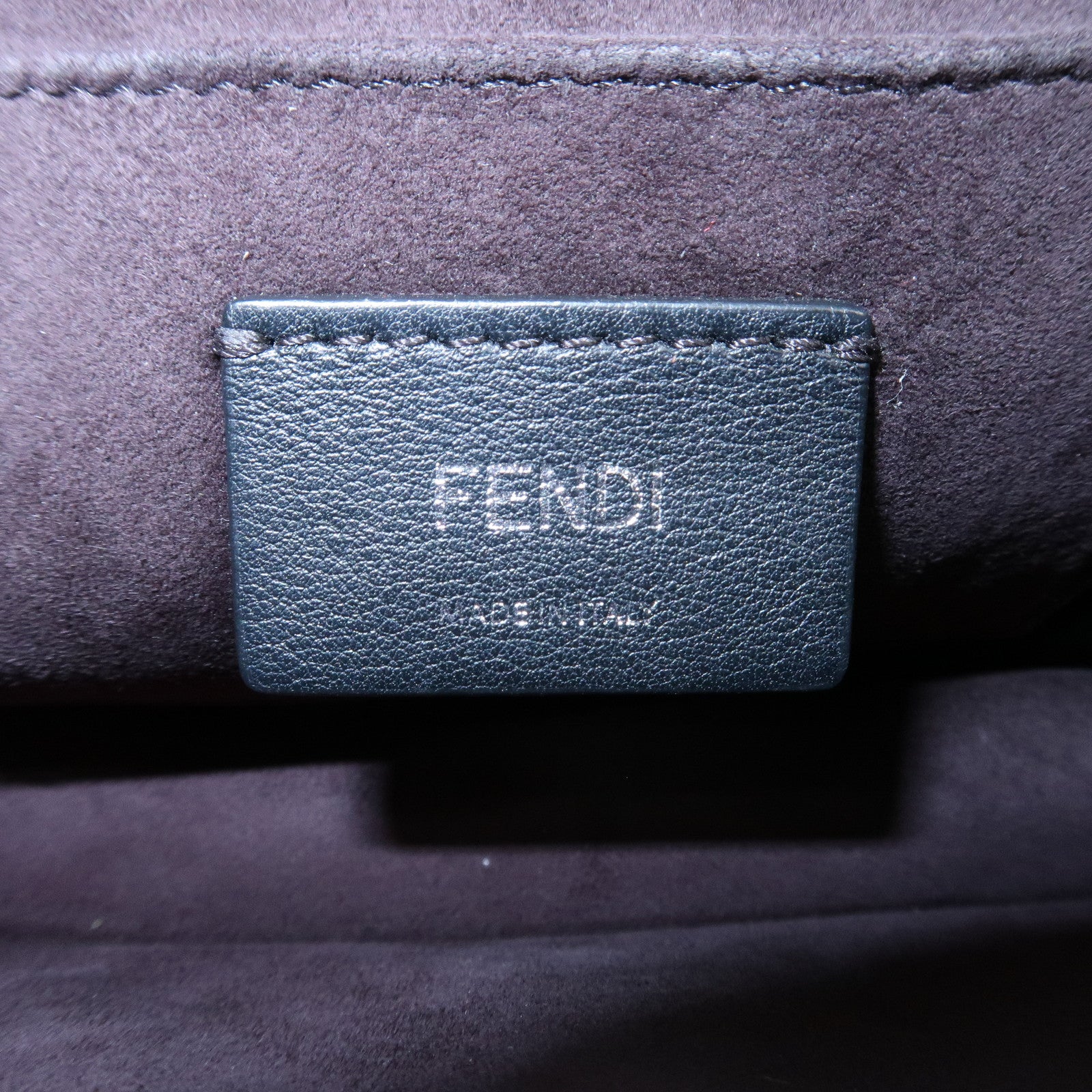 FENDI Zucca Leather Mini Kan I Chain Shoulder Bag Multicolor 8M0381