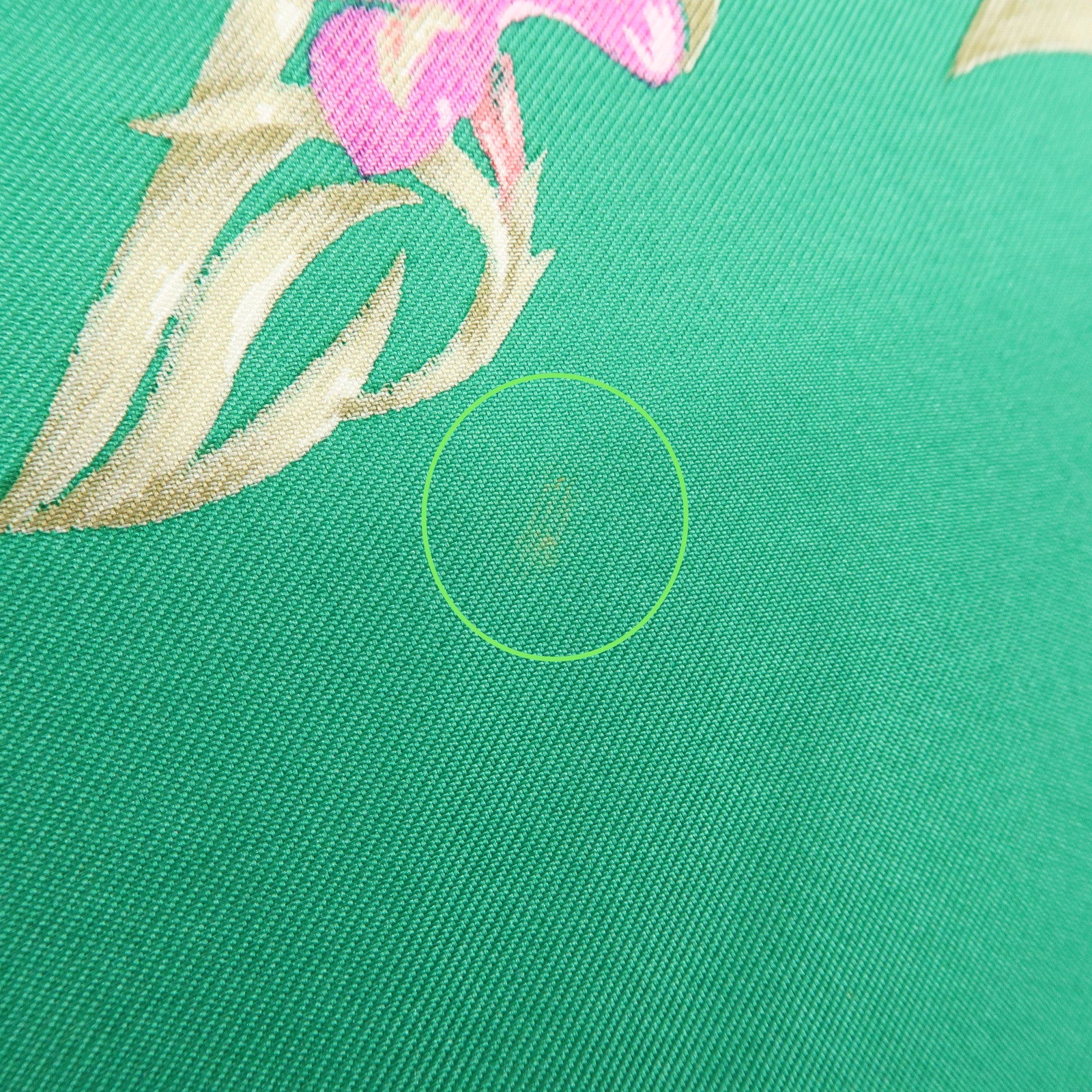 HERMES Carre 90 Silk 100% Scarf H.d'Origny Green