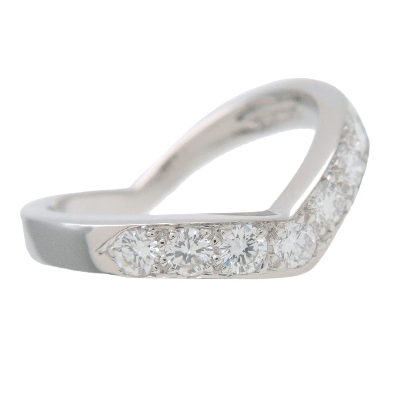 Tiffany & Co V Band Diamond Ring PT950 Platinum US6 EU51.5 HK13 Used