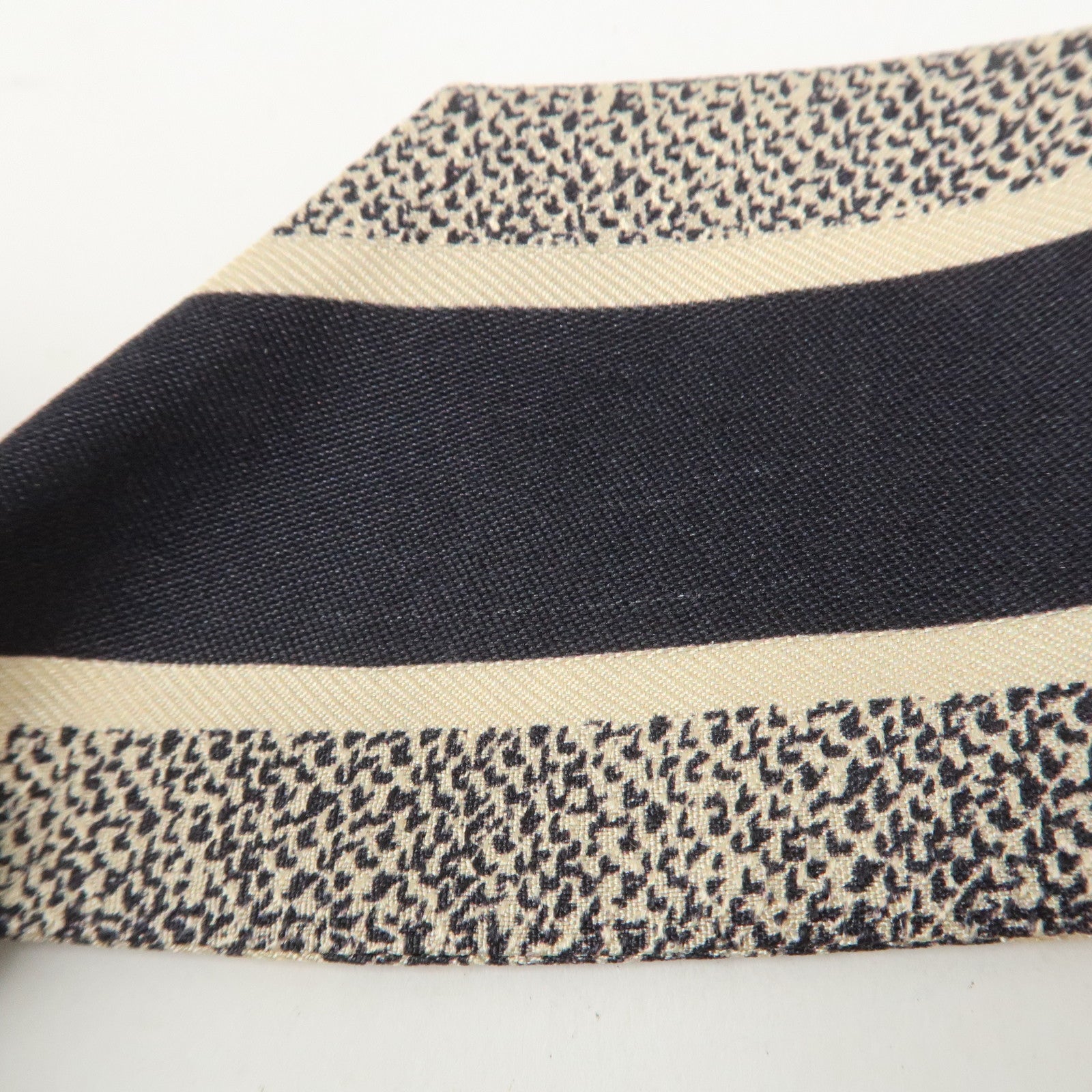 Christian Dior Logo Silk 100% Mitzah Scarf Ivory Black