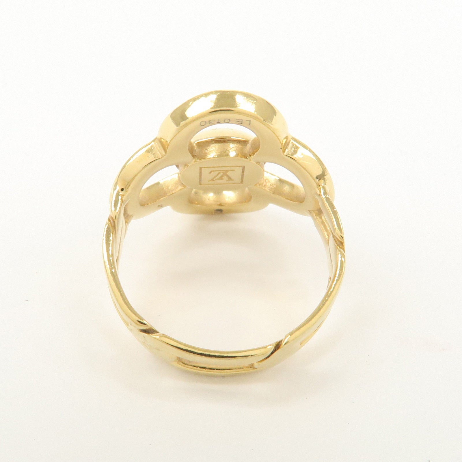Louis Vuitton Metal Rhinestone Bague Flower Power Metal Ring M66088