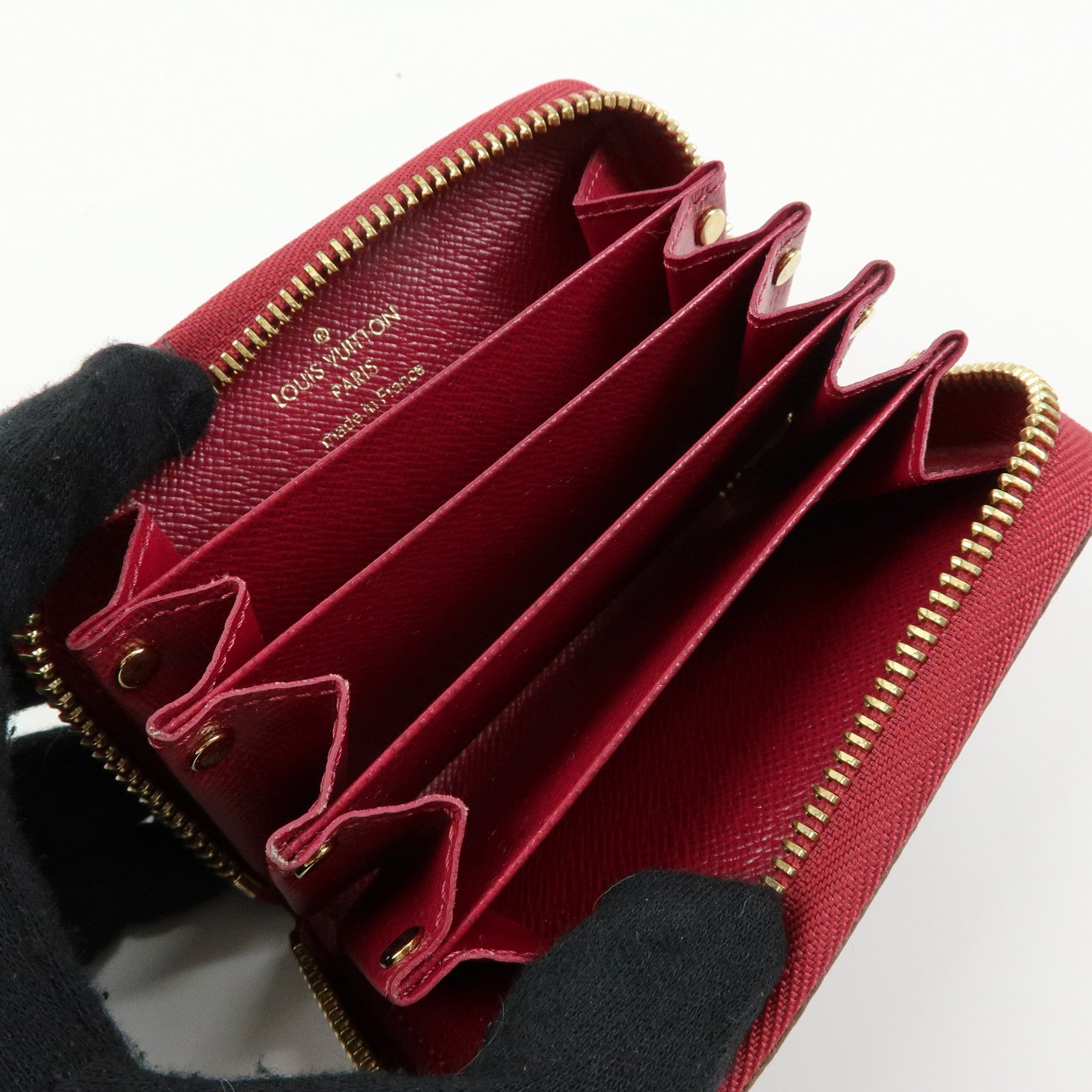 Louis Vuitton Monogram Multicartes Card Case Brown Fuchsia M61299