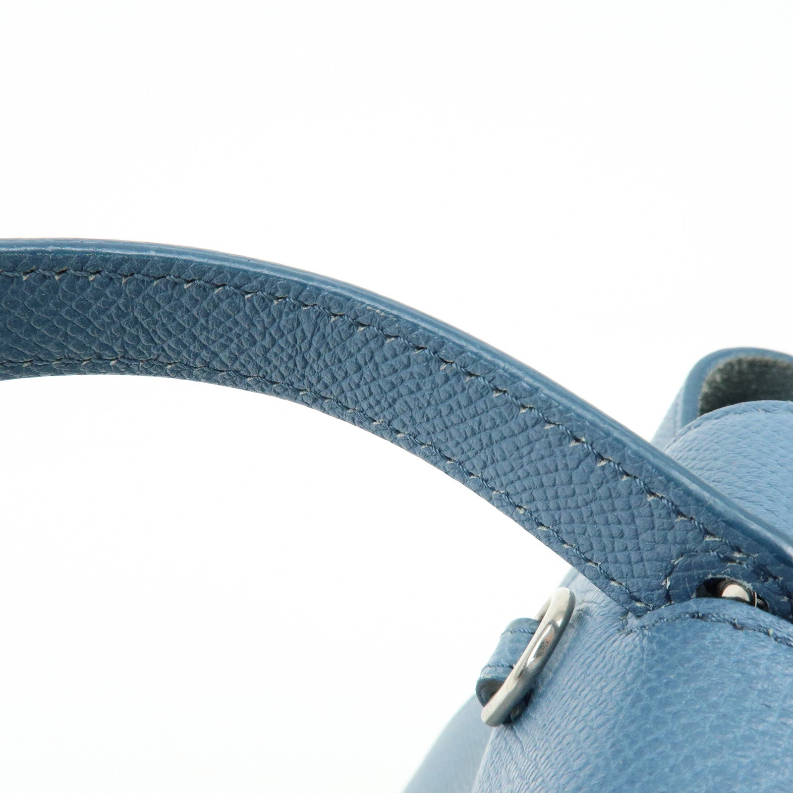 CELINE Belt Bag Leather 2Way Bag Hand Bag Shoulder Bag Blue