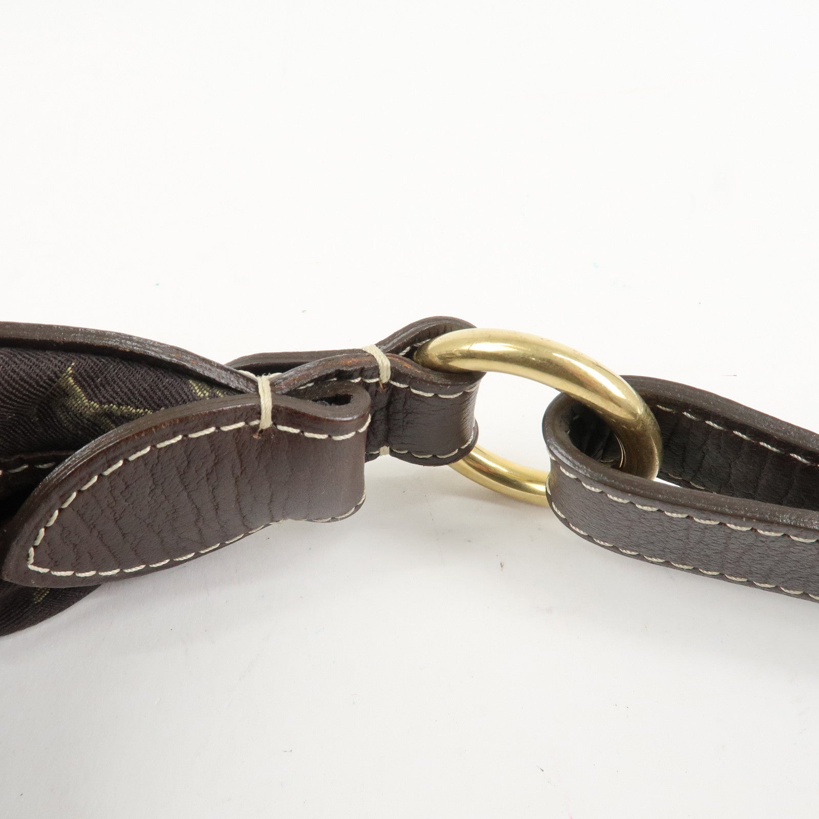 Louis Vuitton Monogram Mini Lin Manon MM Shoulder Bag Ebene M95619 Used