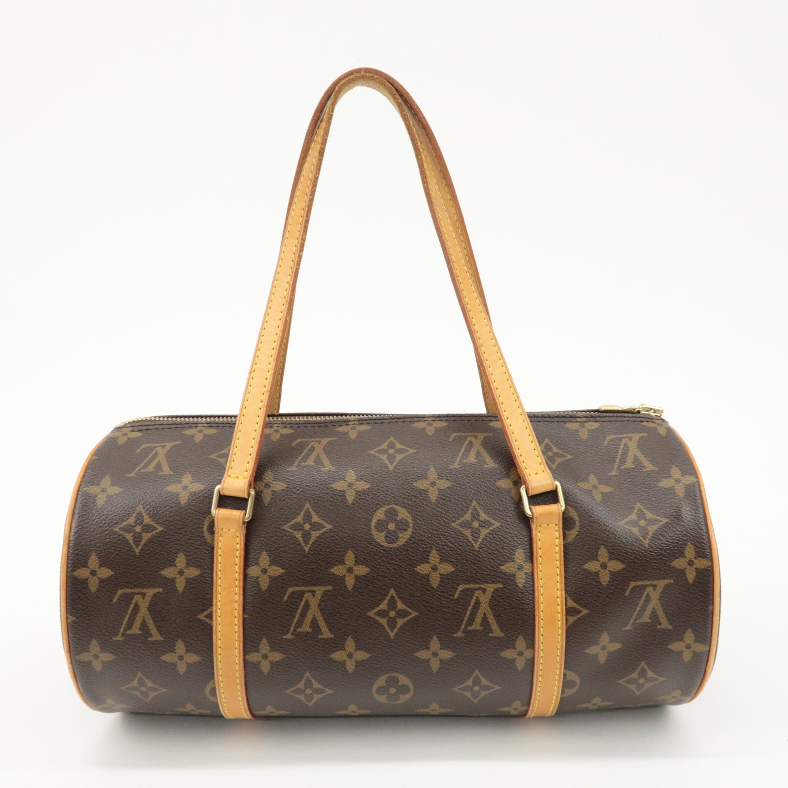 Louis Vuitton Monogram Papillon 30 Hand Bag New Style Brown M51385 Used