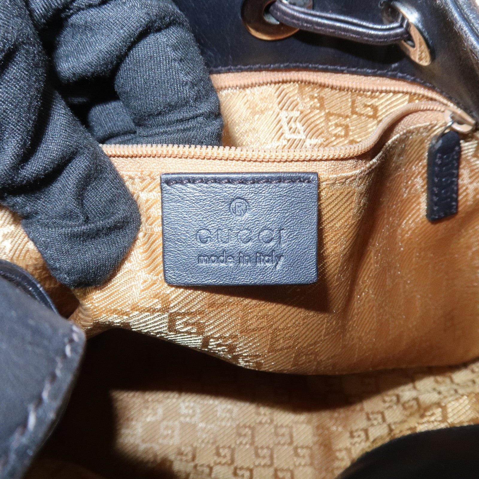 GUCCI Suede Leather Shoulder Bag Dark Brown 001・4030