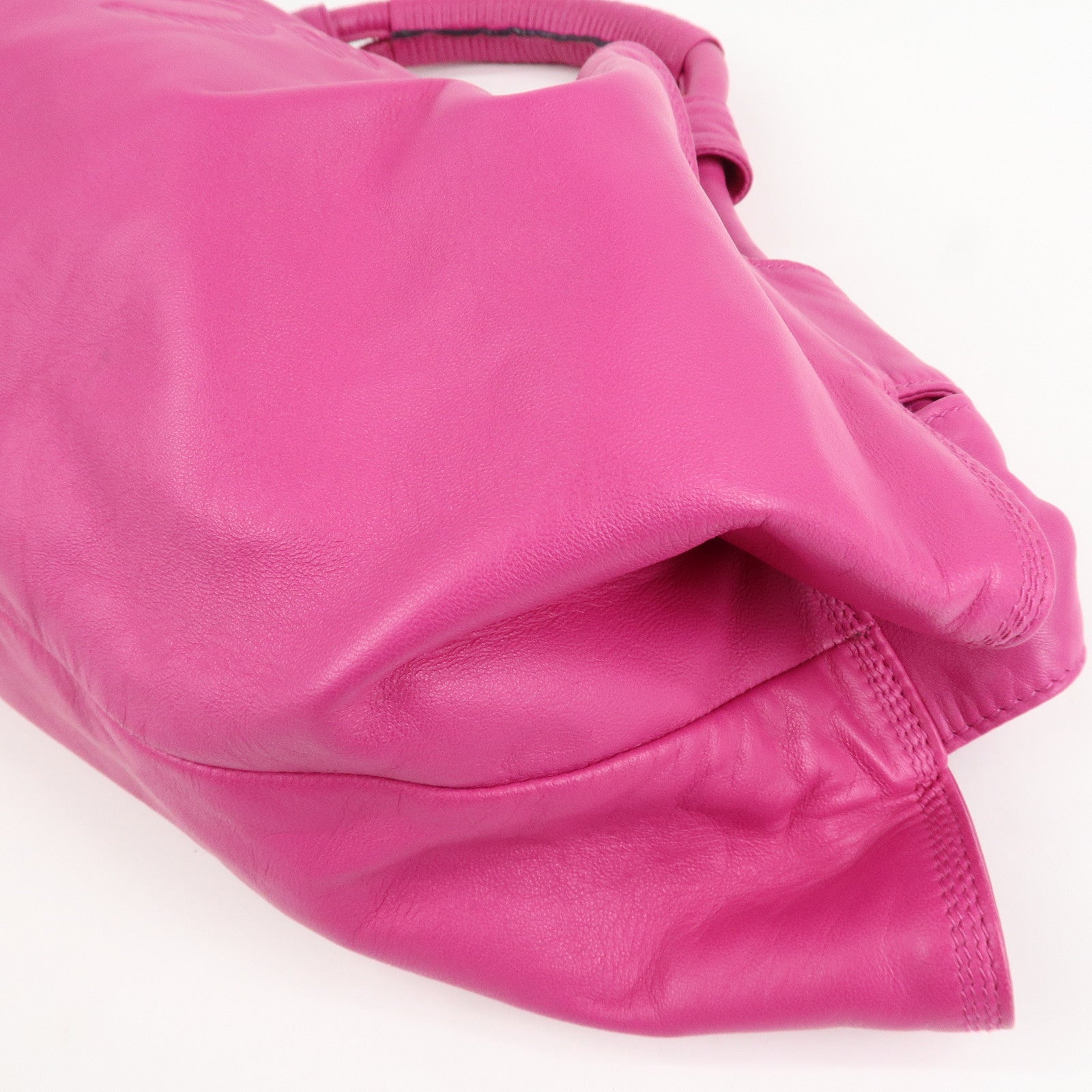 LOEWE Anagram Nappa Aire Leather Hand Bag Tote Bag Fuchsia Pink