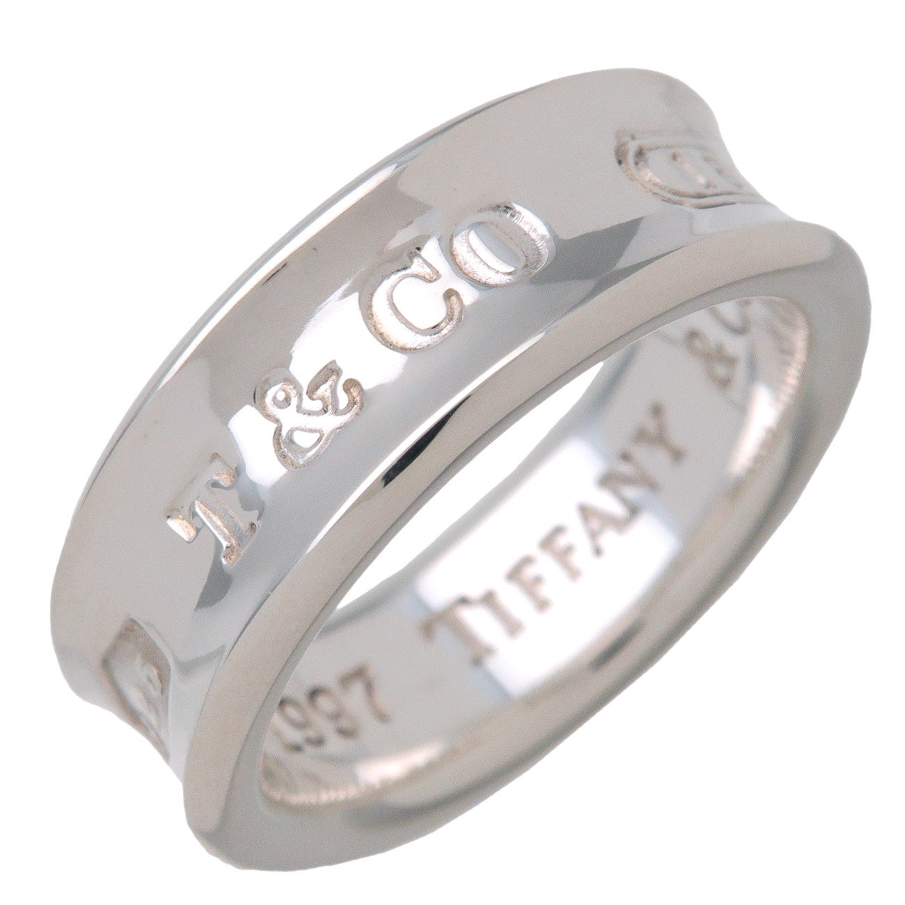 Tiffany & Co 1837 Narrow Ring SV925 Silver US6.5 EU53 HK12.5