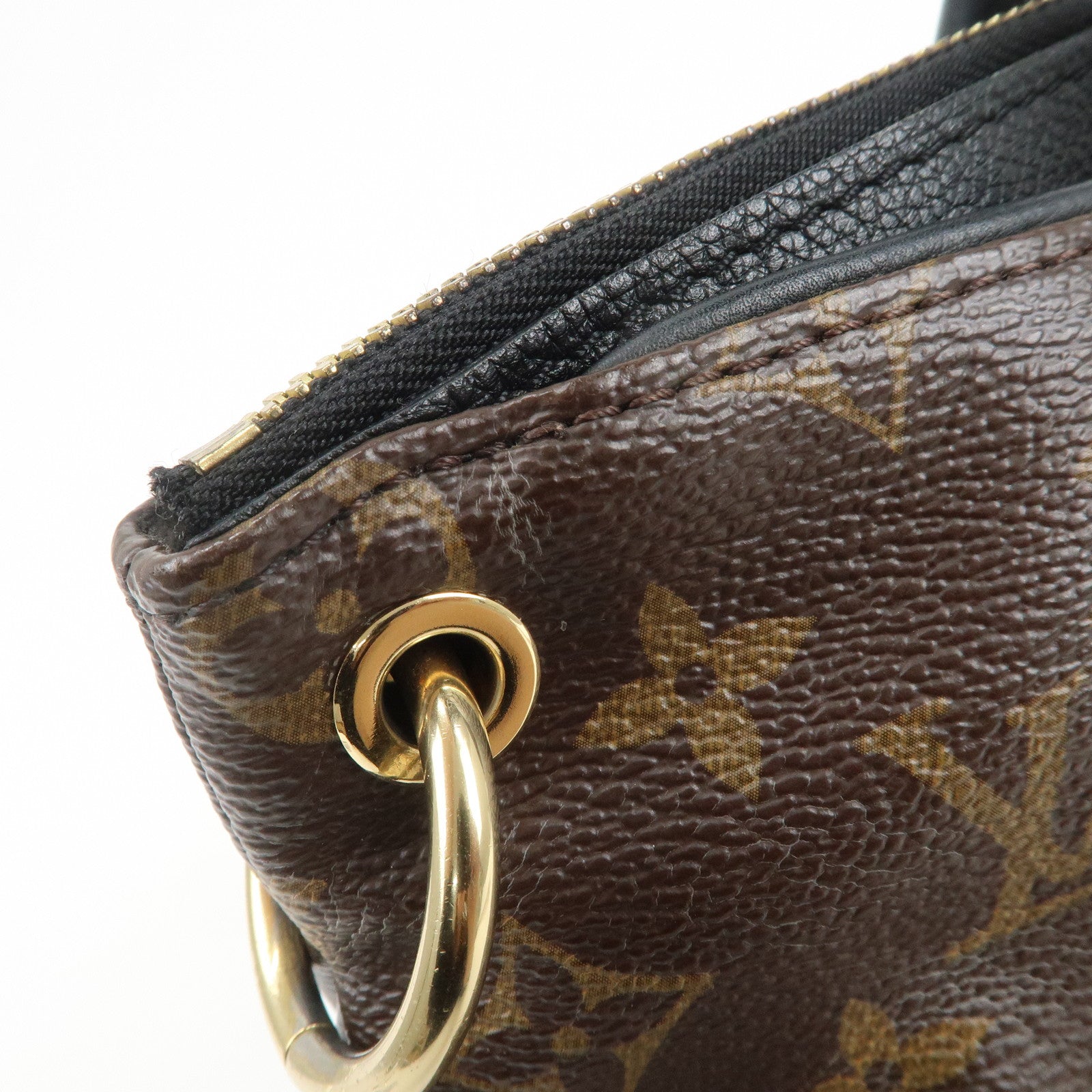 Louis Vuitton Monogram Pallas 2Way Bag Hand Bag Noir M42756