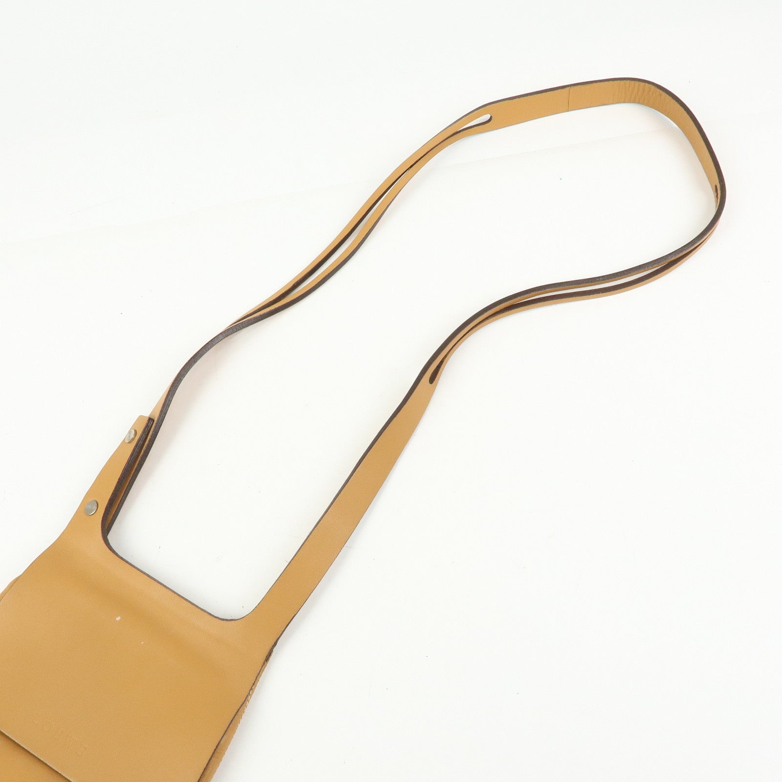 LOEWE Leather Shoulder Bag Crossbody Bag Camel Brown