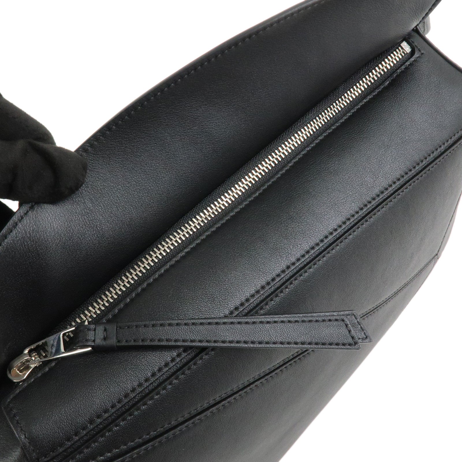 LOEWE Anagram Leather Puzzle Bag Medium 2Way Hand Bag Black