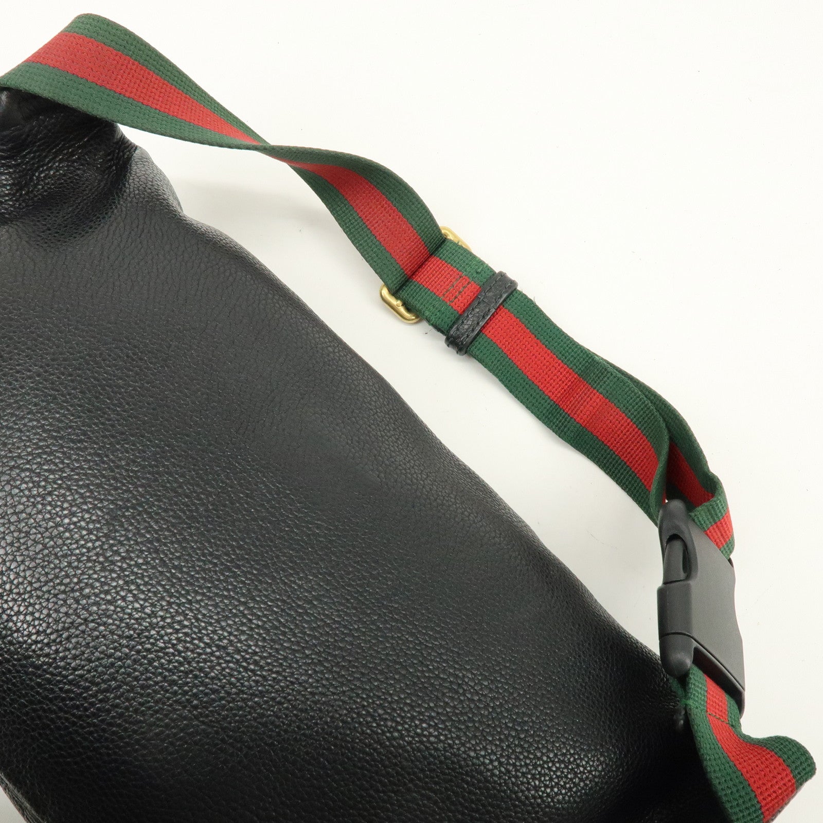 GUCCI Sherry Interlocking G Leather Canvas Waist Body Bag 530412