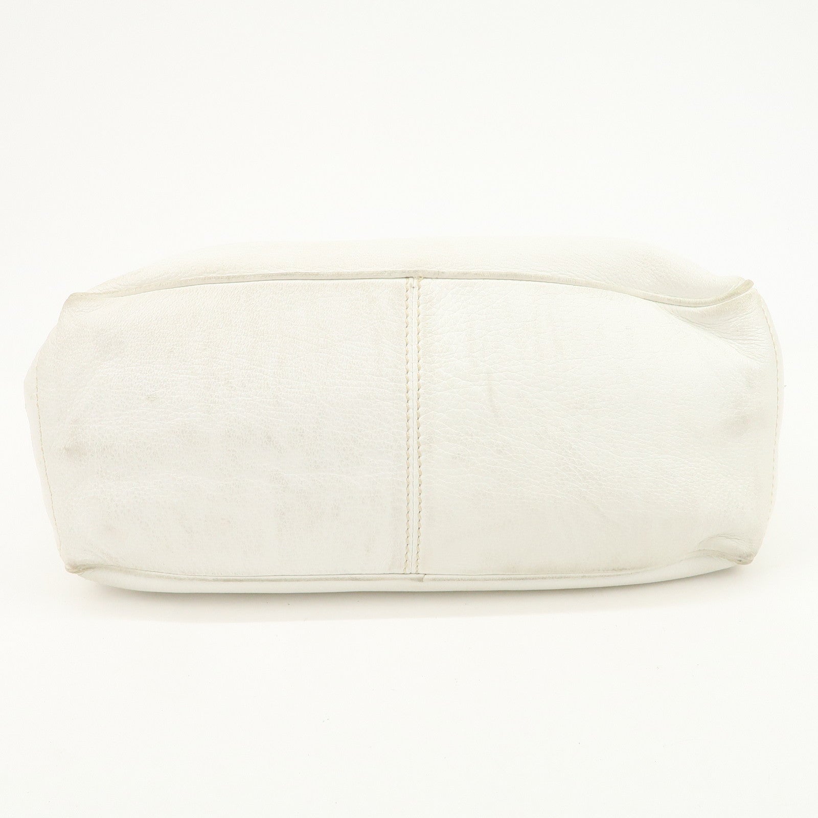 CELINE Leather Boogie Bag Hand Bag Tote Bag Ivory