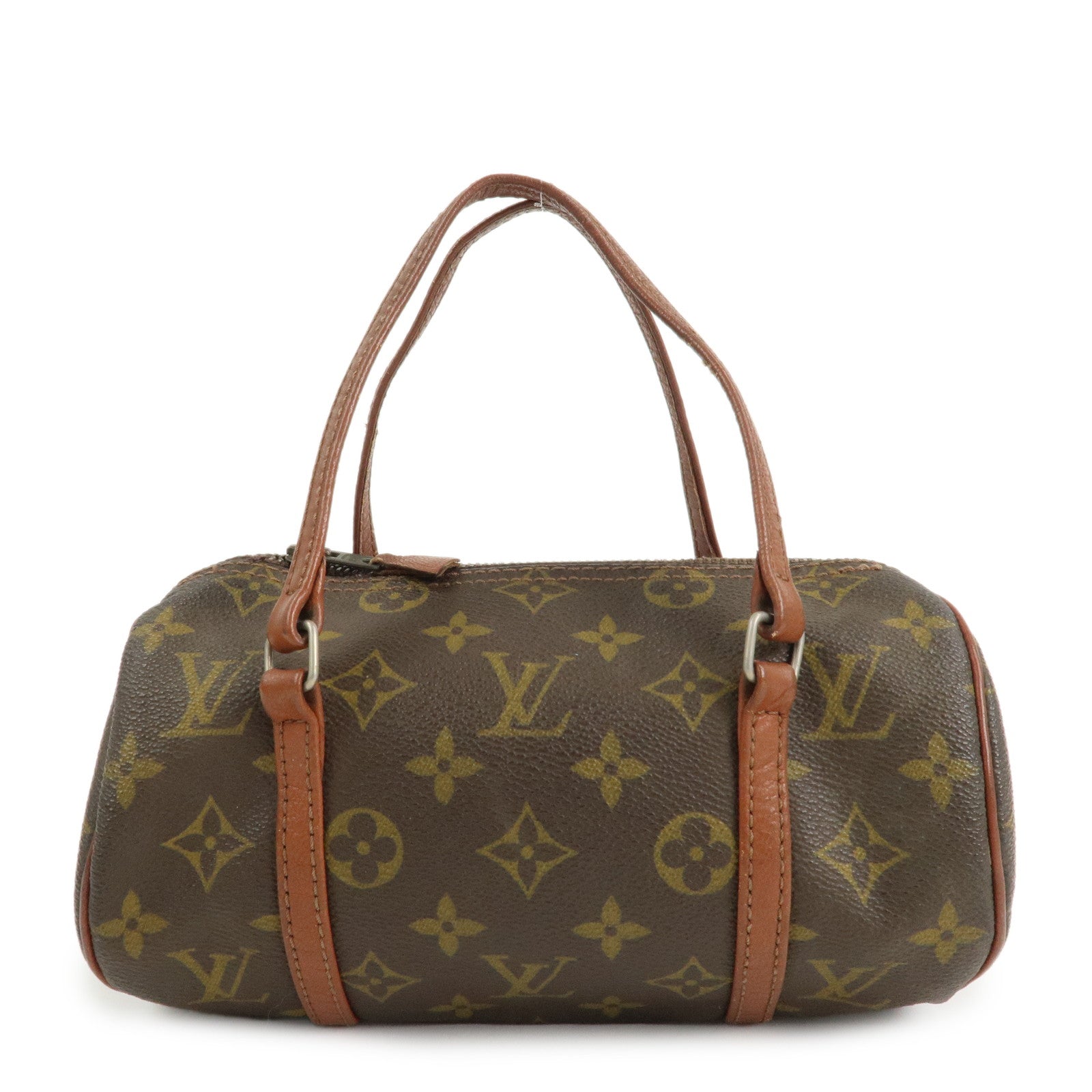 Louis Vuitton Monogram Papillon 26 Hand Bag Old Style Brown M51366