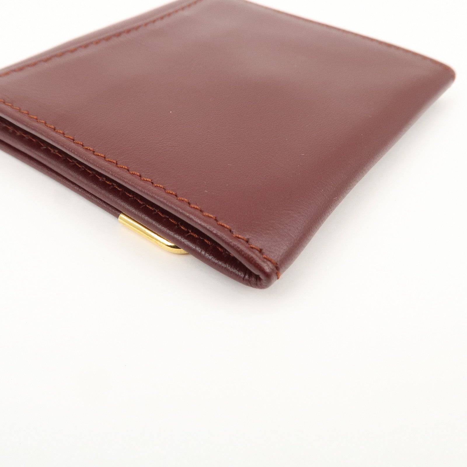 Cartier Must Line Leather Coin Case Bordeaux