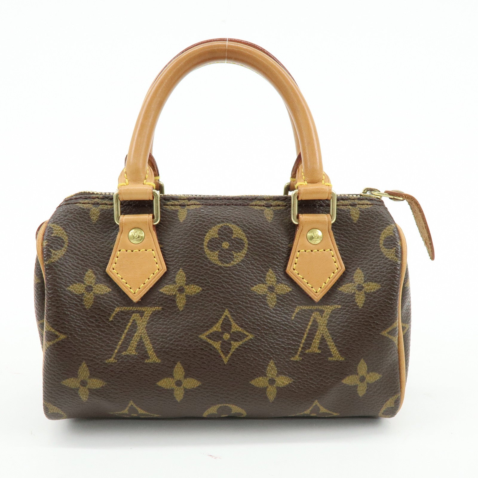 Louis Vuitton Monogram Mini Speedy Hand Bag & Strap Brown M41534
