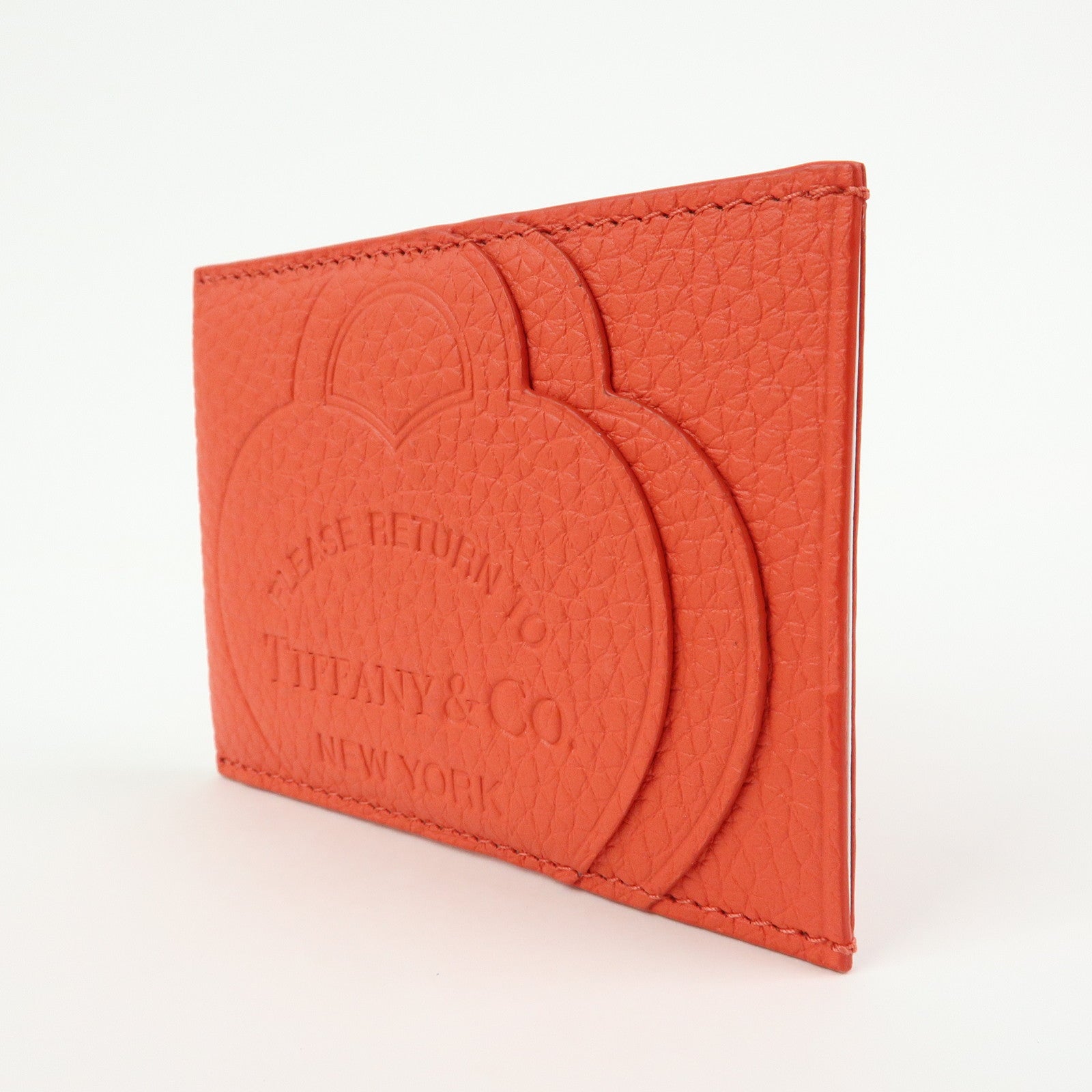 Tiffany & Co Return to Tiffany Leather Card Case Card Holder Red