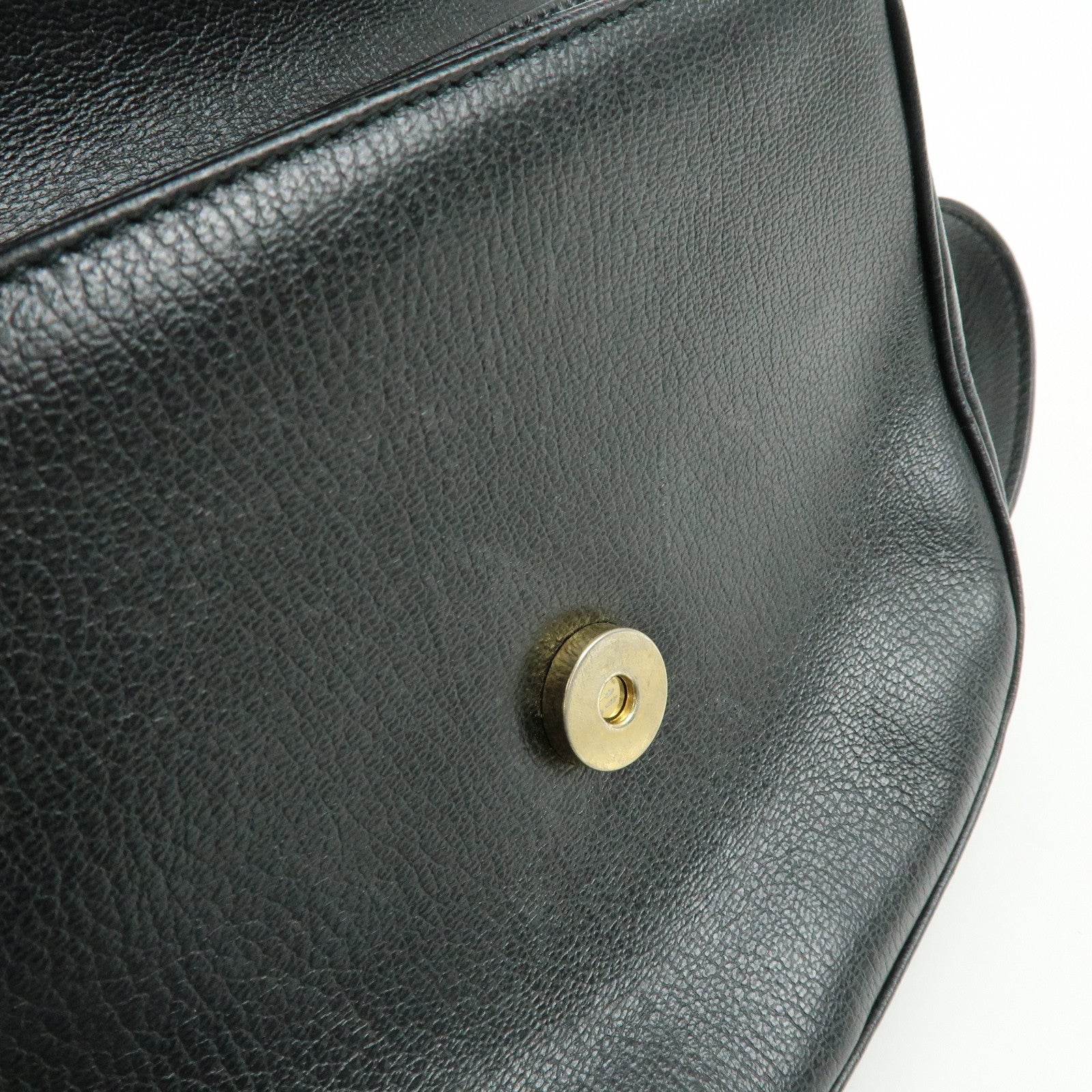 Ferragamo Gancini Leather Shoulder Bag Crossbody Bag Black