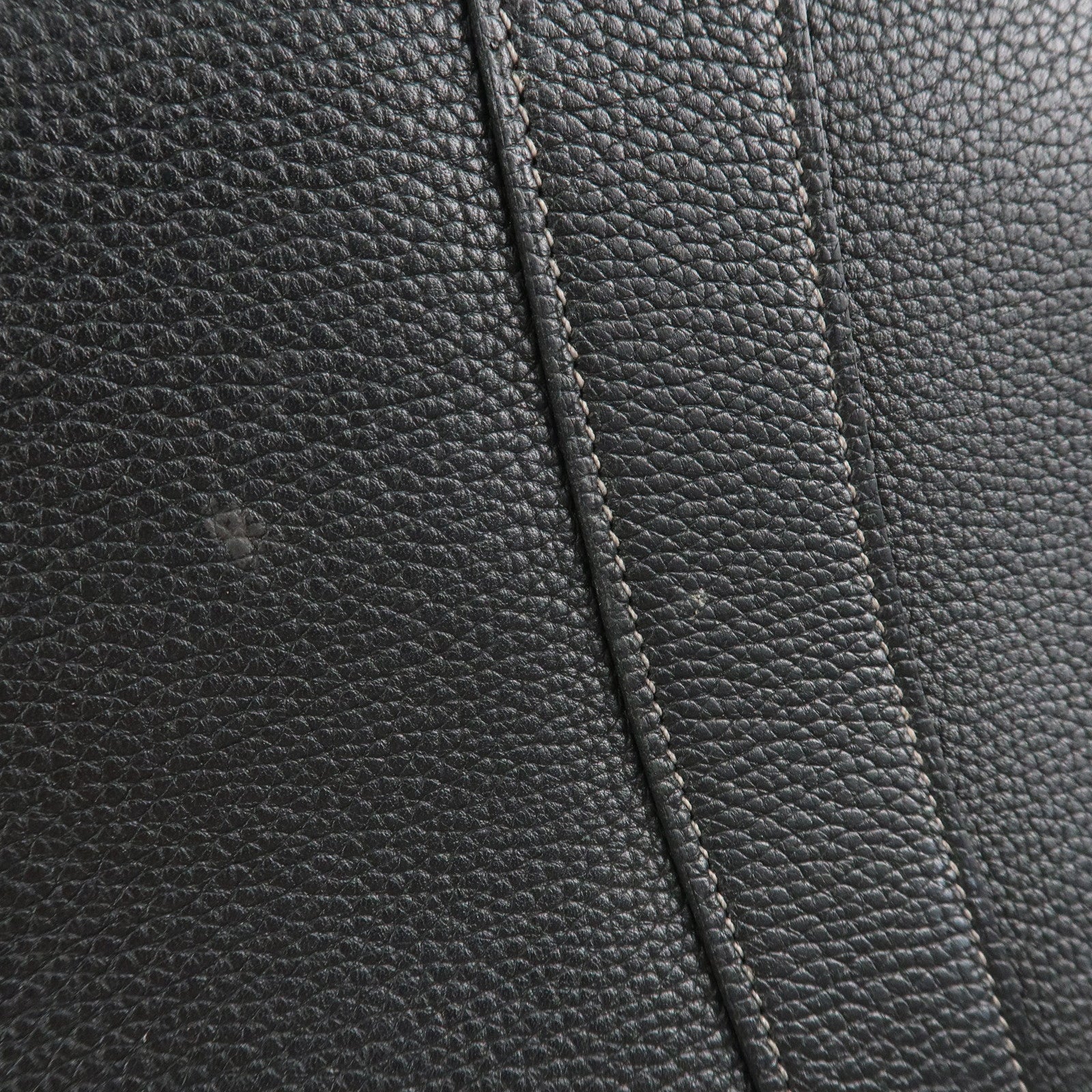 HERMES Negonda Leather Garden Party PM Tote Bag Hand Bag Black Used