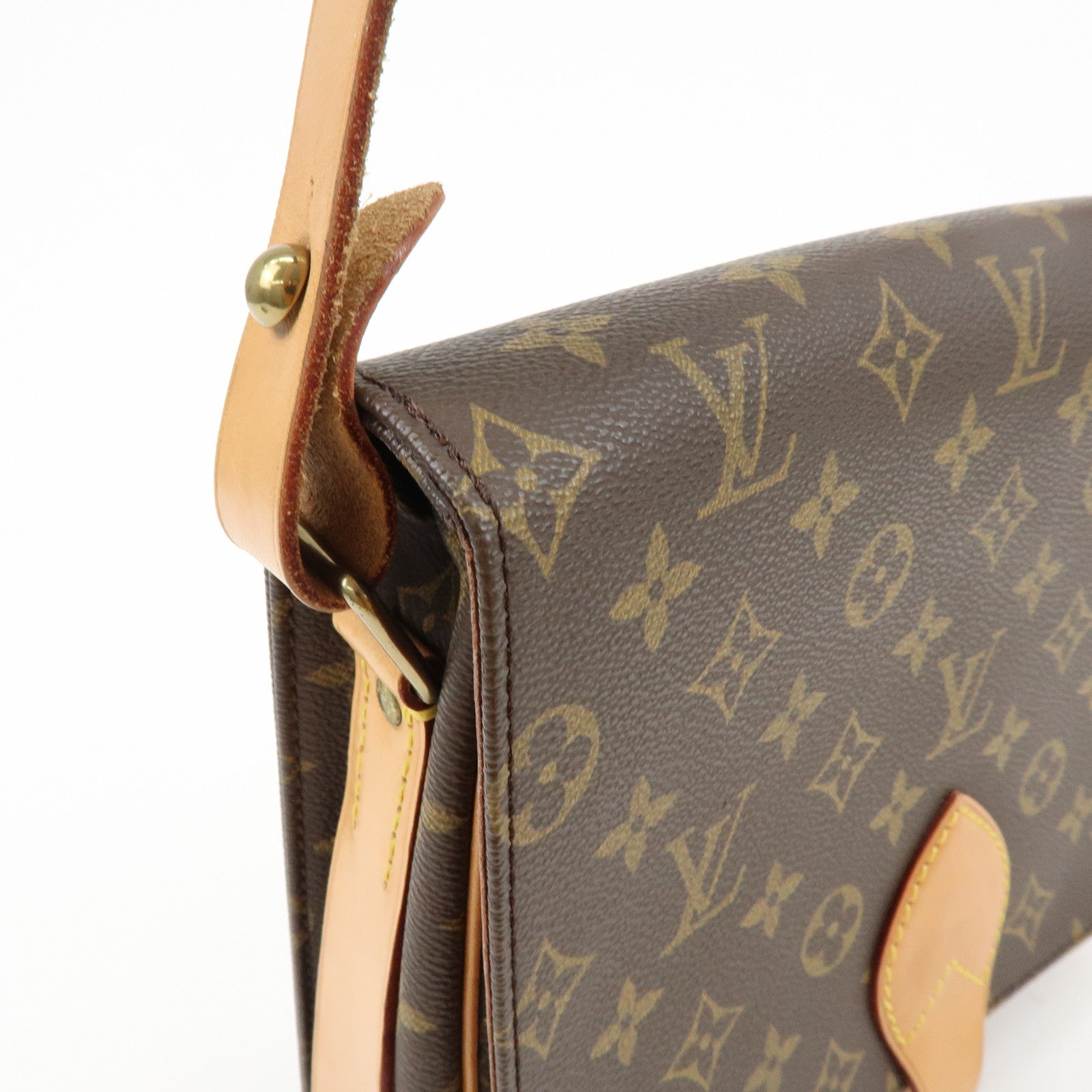 Louis Vuitton Monogram Cartouchiere GM Shoulder Bag Brown M51252