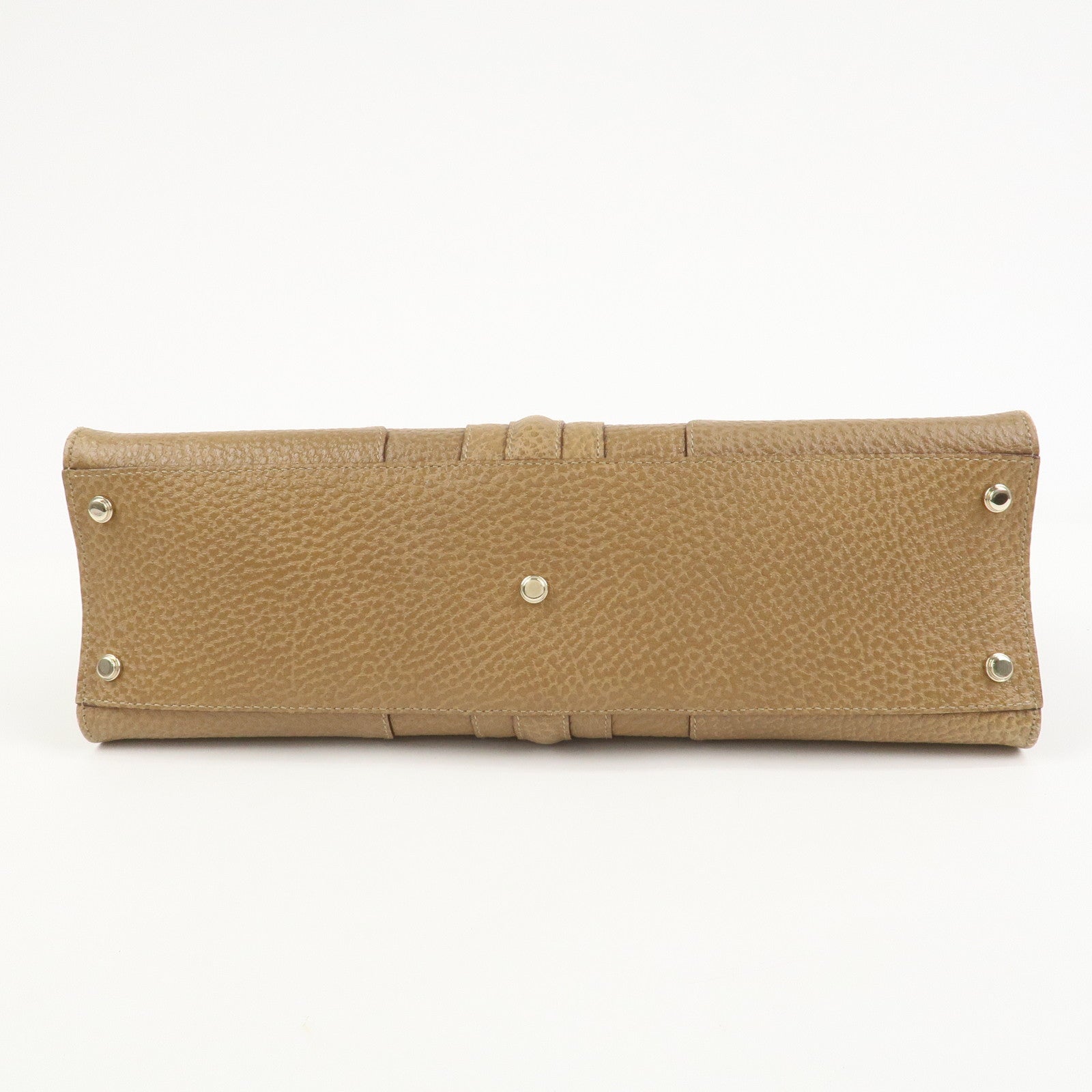 GUCCI Leather Shoulder Bag Hand Bag Brown 130995