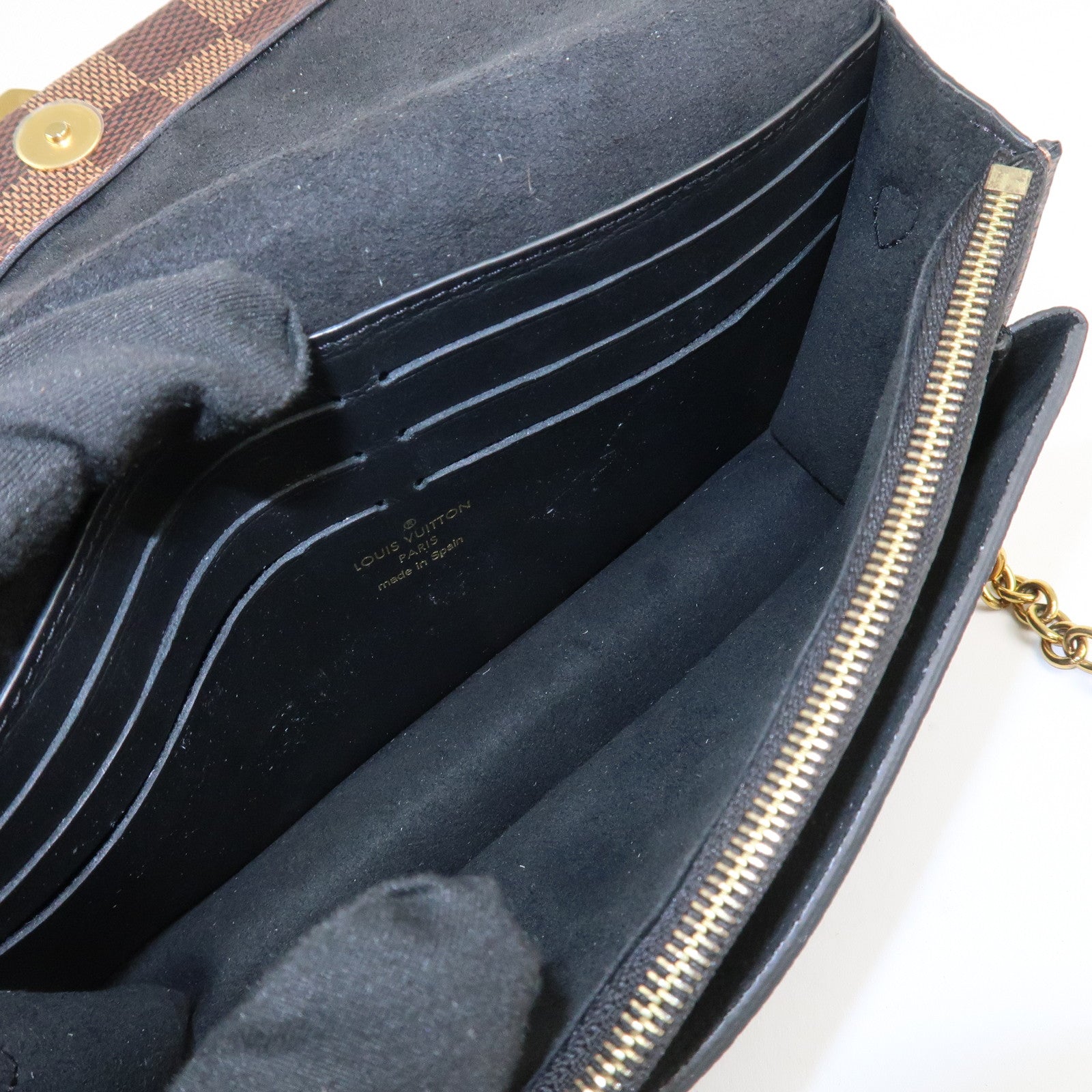 Louis Vuitton Damier Portefeuille Vavin Chain Shoulder Bag N60221