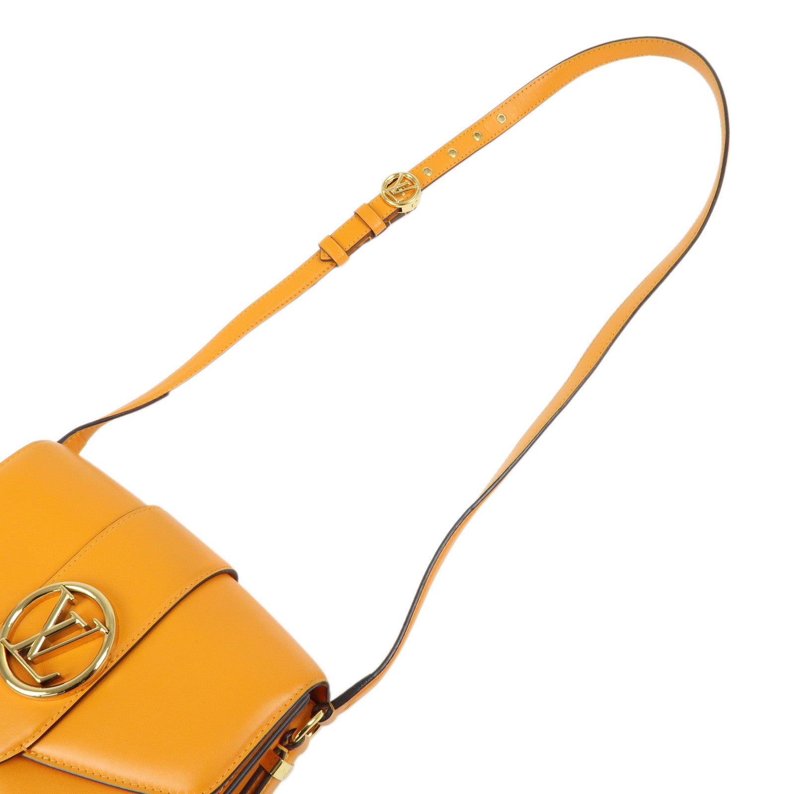 Louis Vuitton Leather Pont Neuf Shoulder Bag Orange M55946