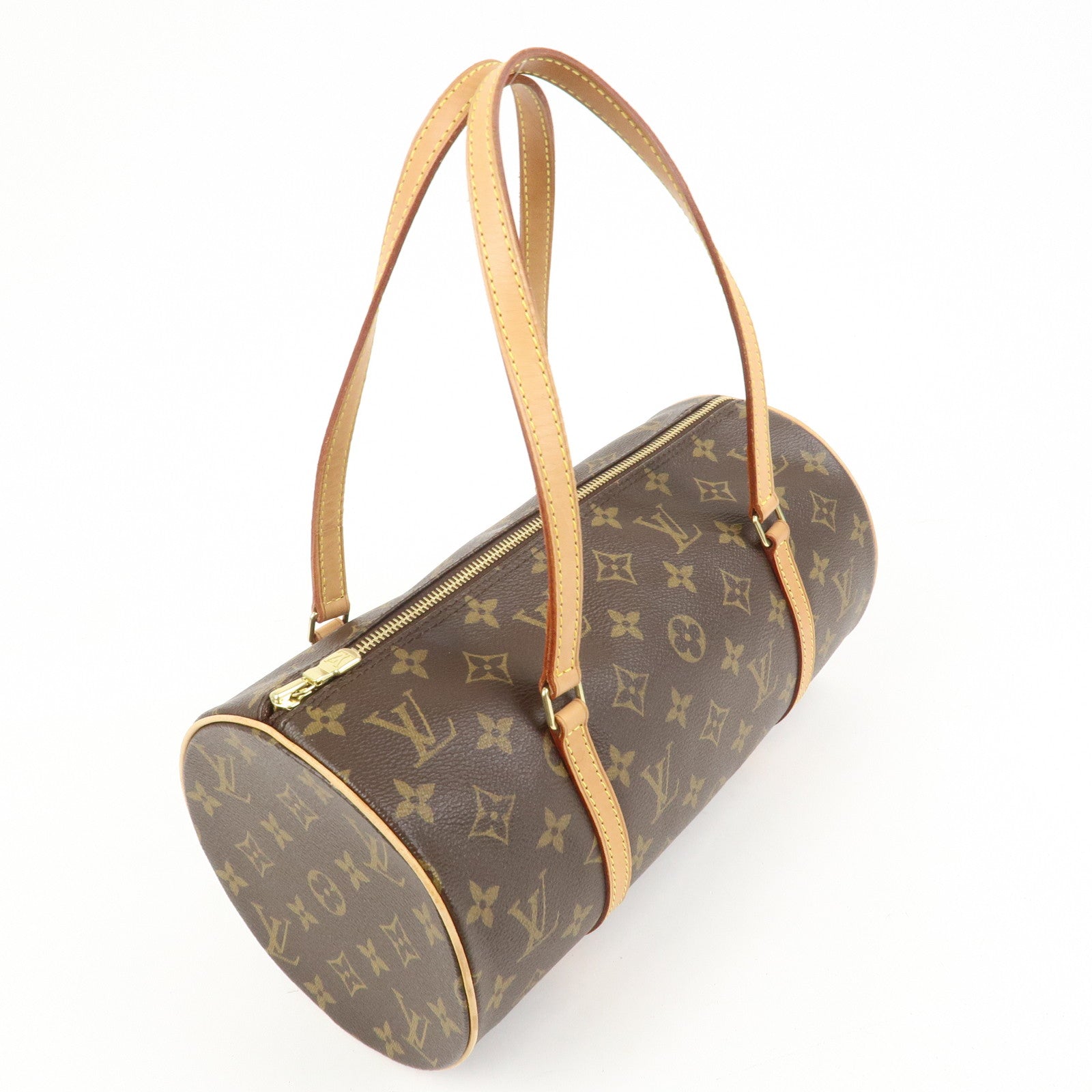 Louis Vuitton Monogram Papillon 30 Hand Bag Brown M51385
