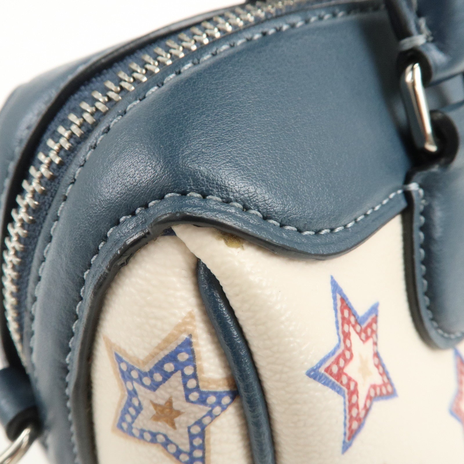 COACH PVC Leather 2Way Shoulder Bag Hand Bag Star White