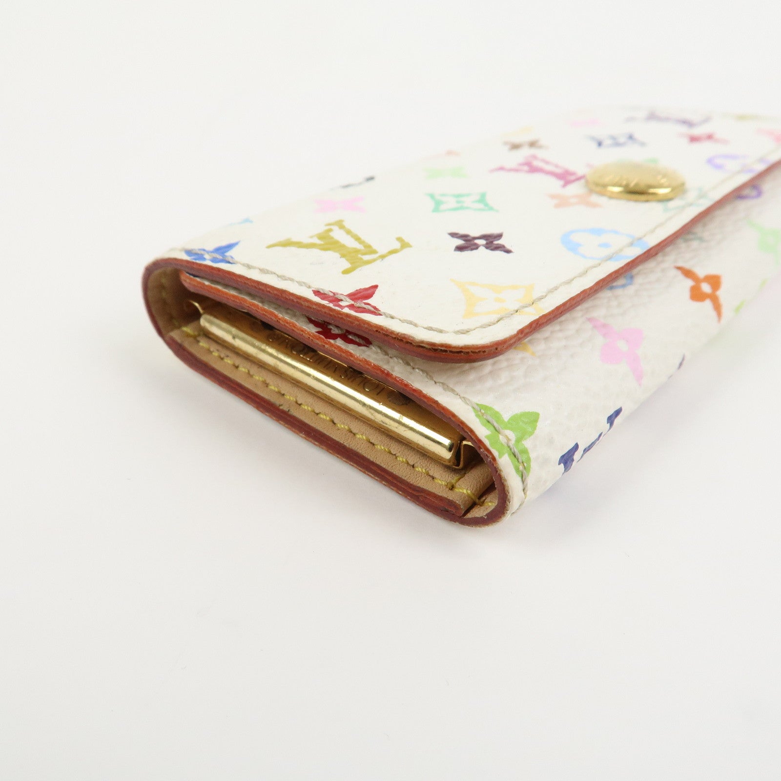 Louis Vuitton Monogram Multicolor Multiclés 4 Key Case Blanc M60043