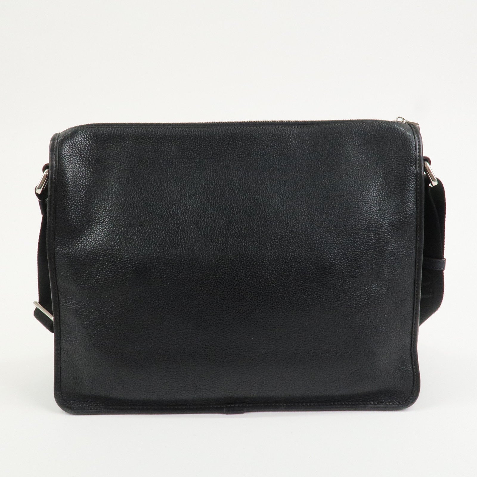 LOEWE Anagram Leather Shoulder Bag Crossbody Bag Black
