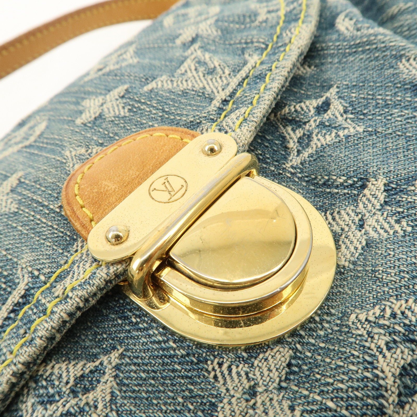 Louis Vuitton Monogram Denim Mini Pleaty Shoulder Bag M95050