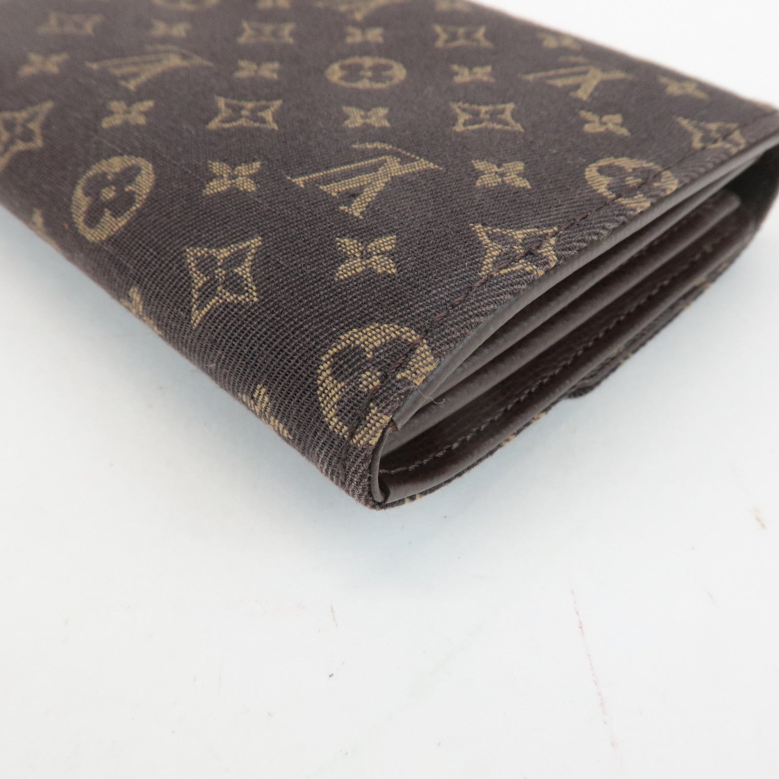Louis Vuitton Monogram Mini Lin Portefeuille Sarah Long Wallet M95234 Used