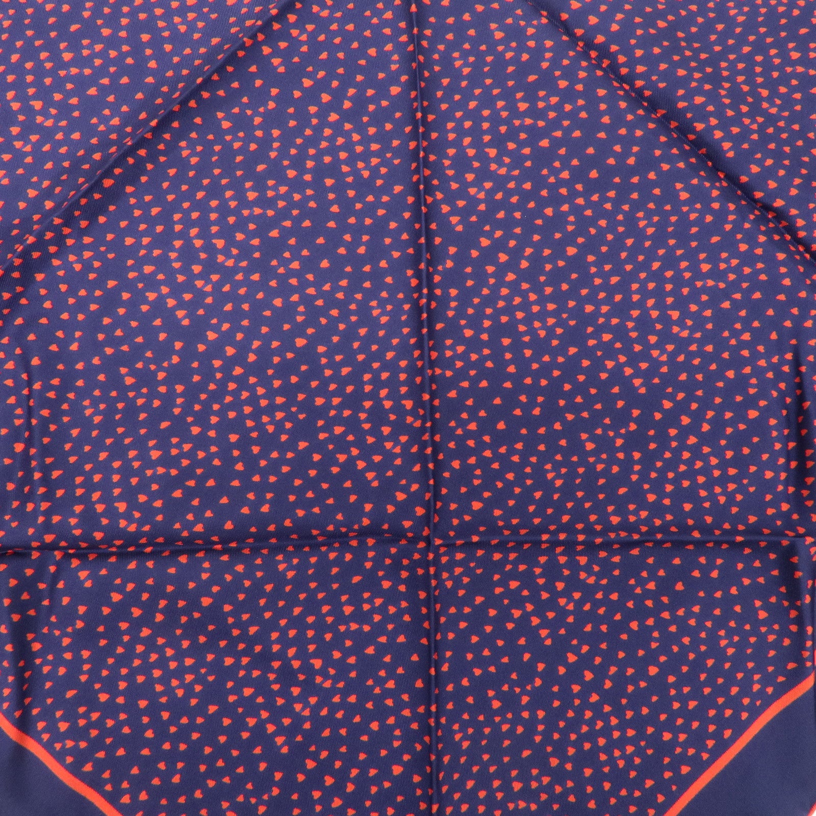 Christian Dior Silk 100% Triangle Scarf Dark Navy Red