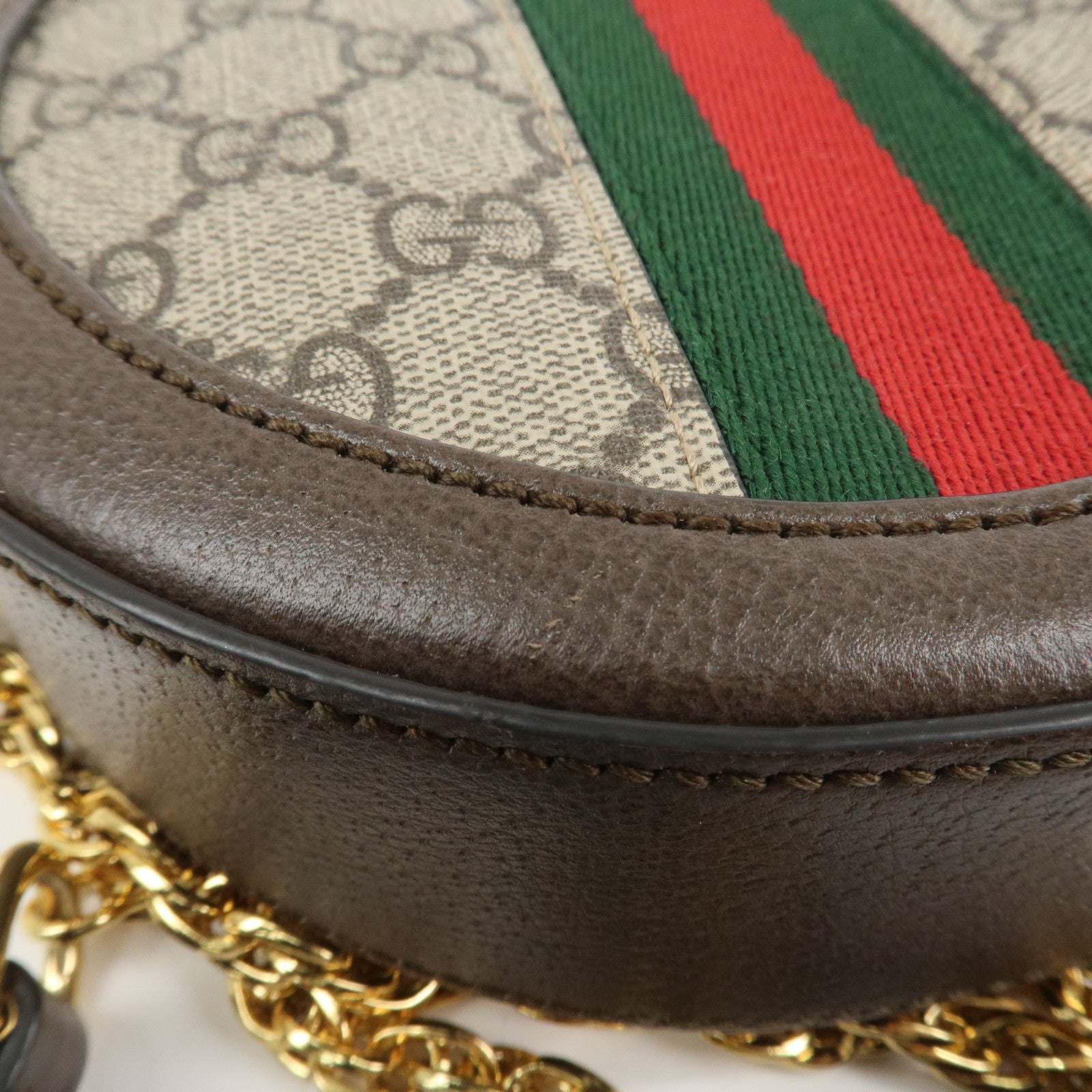GUCCI Ophidia GG Supreme PVC Leather Shoulder Bag Brown 550618