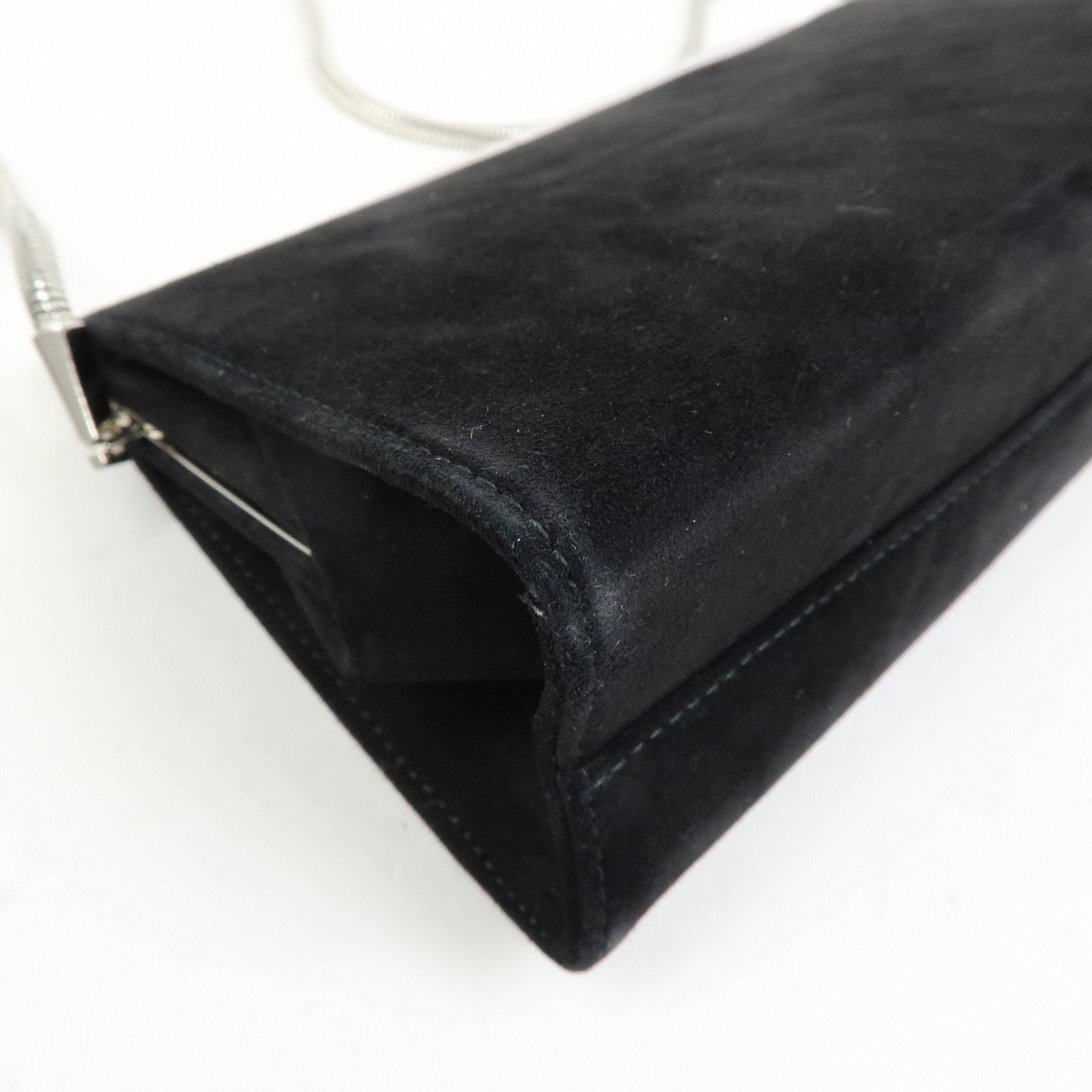Ferragamo Suede 2Way Bag Shoulder Bag Clutch Bag Black