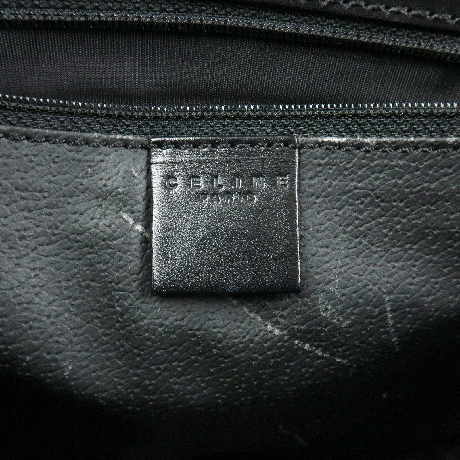 CELINE Macadam PVC Leather 2Way Bag Hand Bag Shoulder Bag Brown