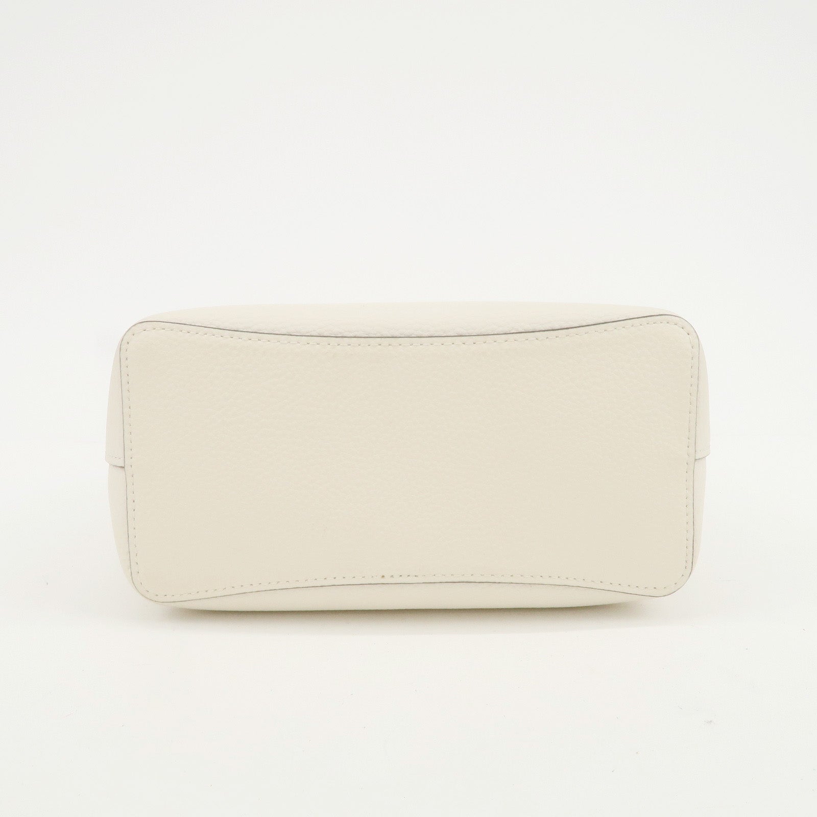 COACH Leather 2Way Bag Hand Bag Shoulder Bag White