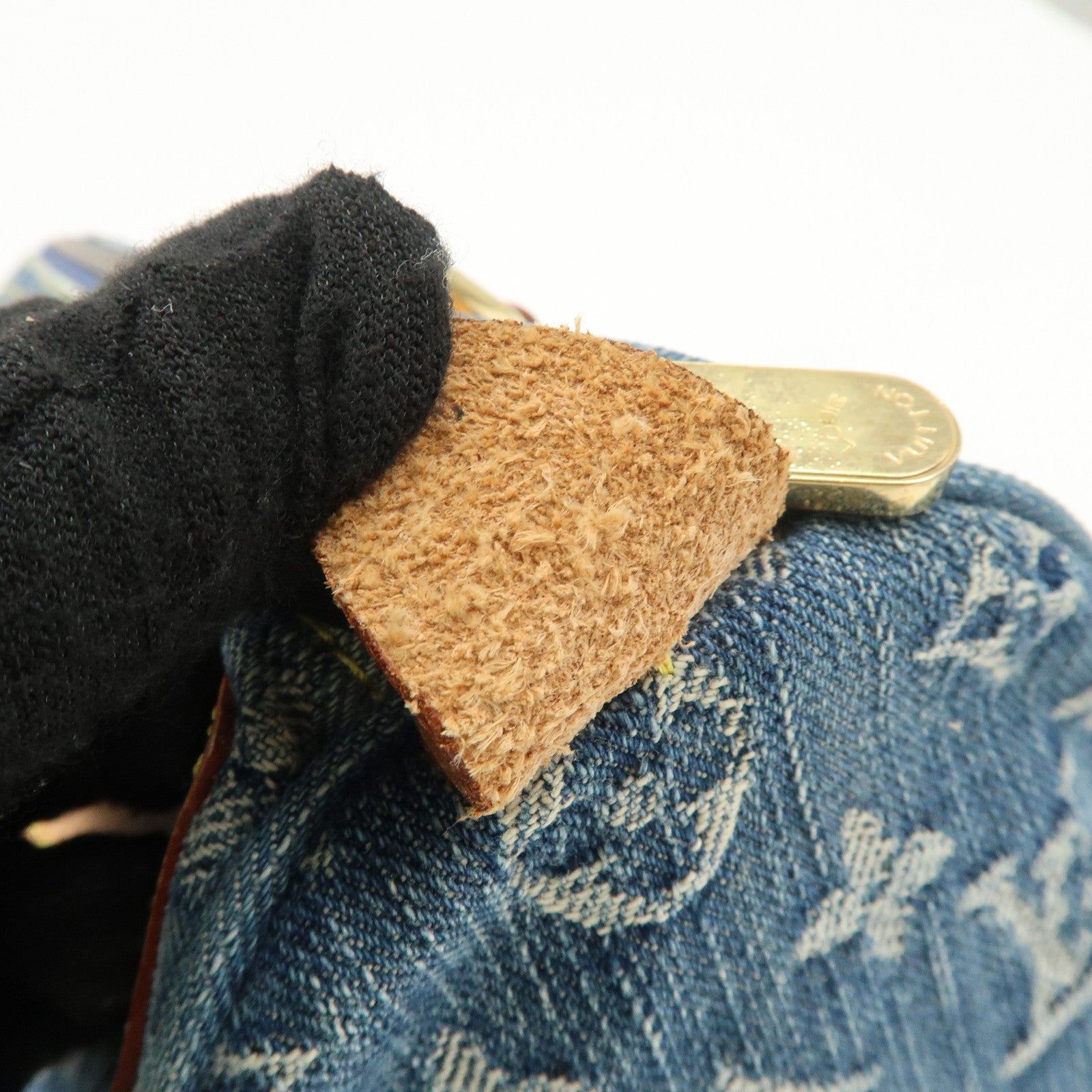 Louis Vuitton Monogram Denim Neo Speedy Boston Bag Blue M95019 Used