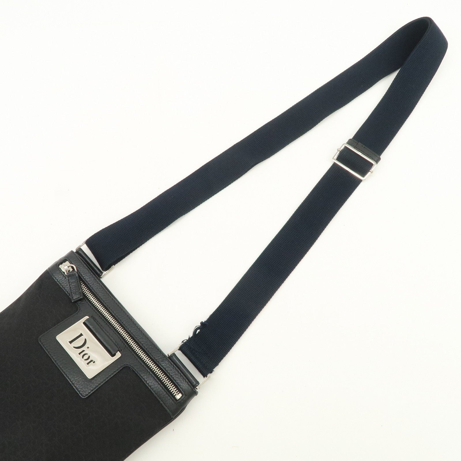 Christian Dior Street Chic Trotter Canvas Leather Shoulder Bag
