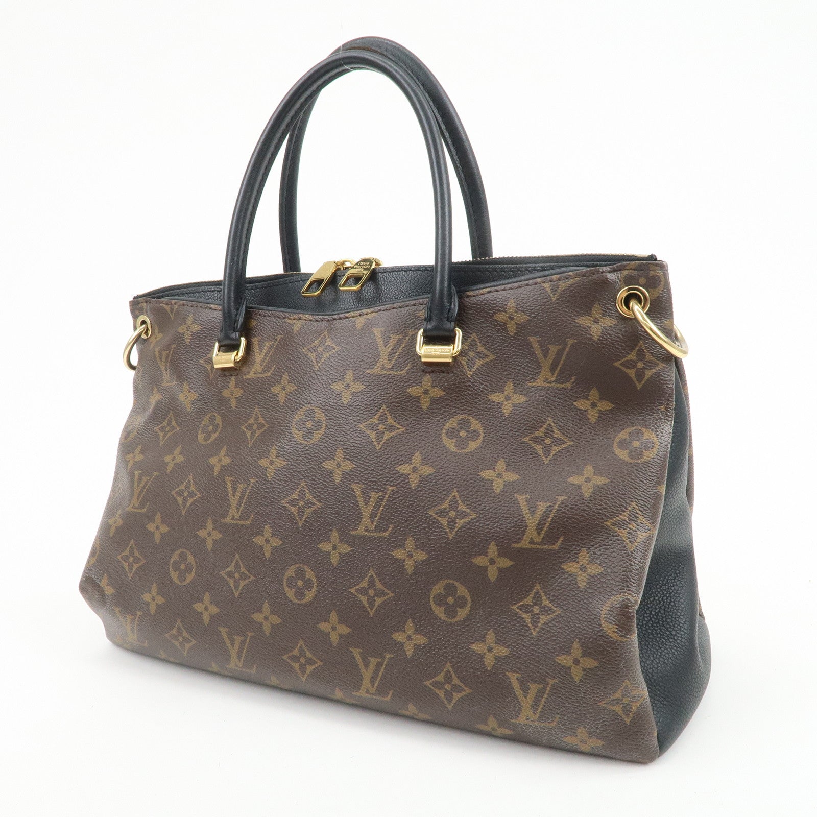 Louis Vuitton Monogram Pallas 2Way Bag Hand Bag Noir M42756