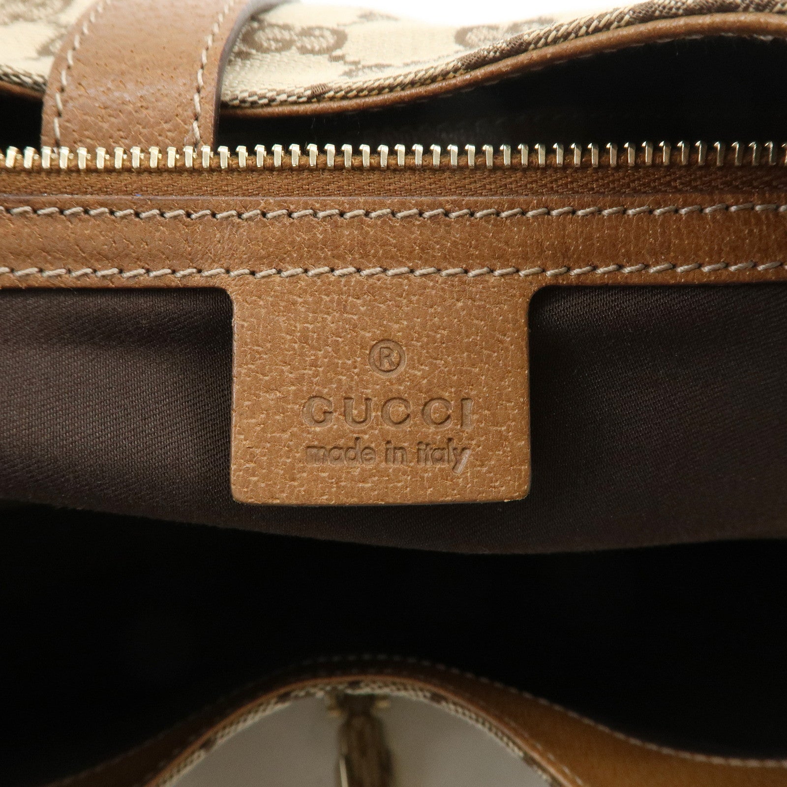 GUCCI New Jackie GG Monogram Canvas Leather Shoulder Bag 124404